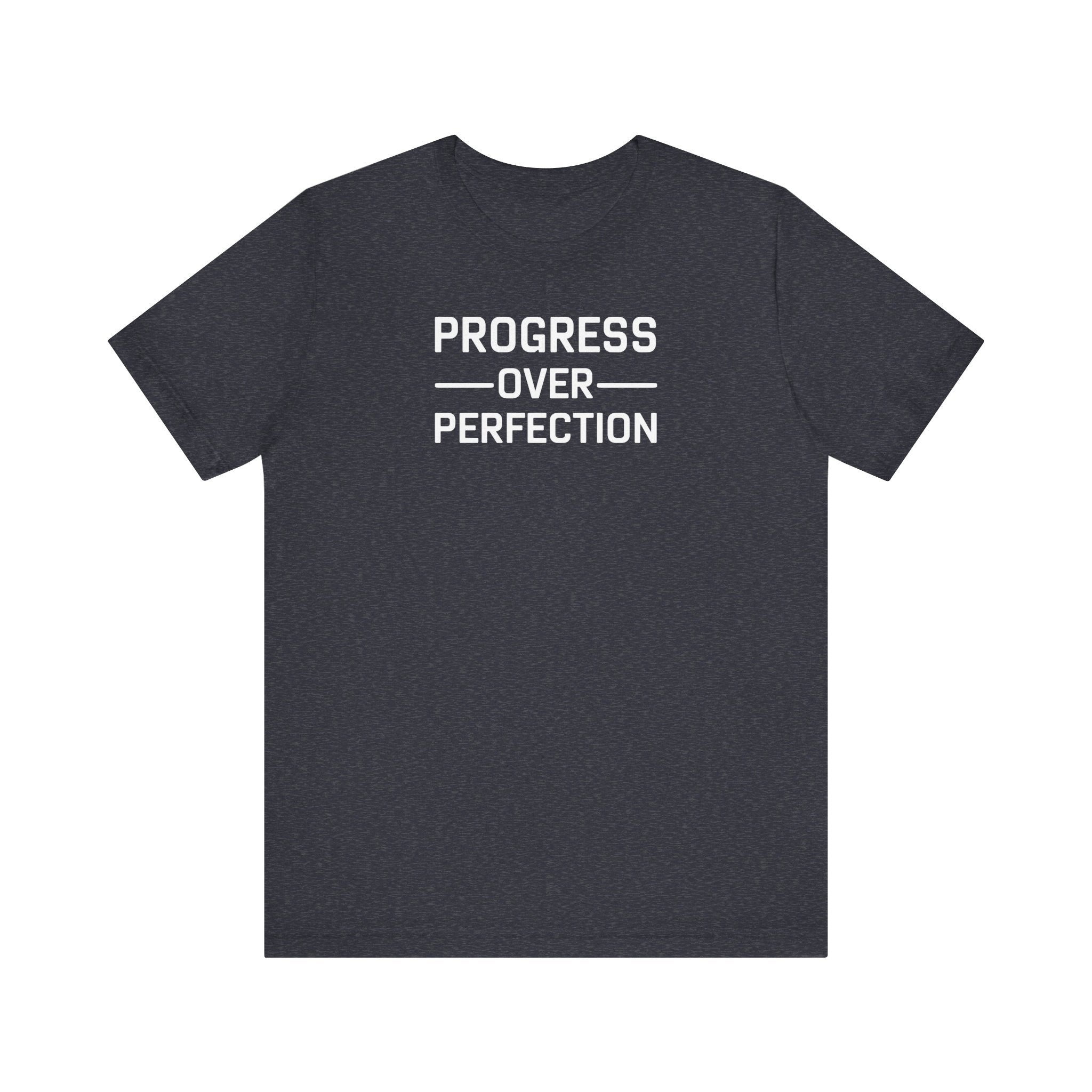 'Progress Over Perfection' Iterative Improvement T-shirt | Motivational Statement Unisex Jersey Short Sleeve Tee - Deez Teez