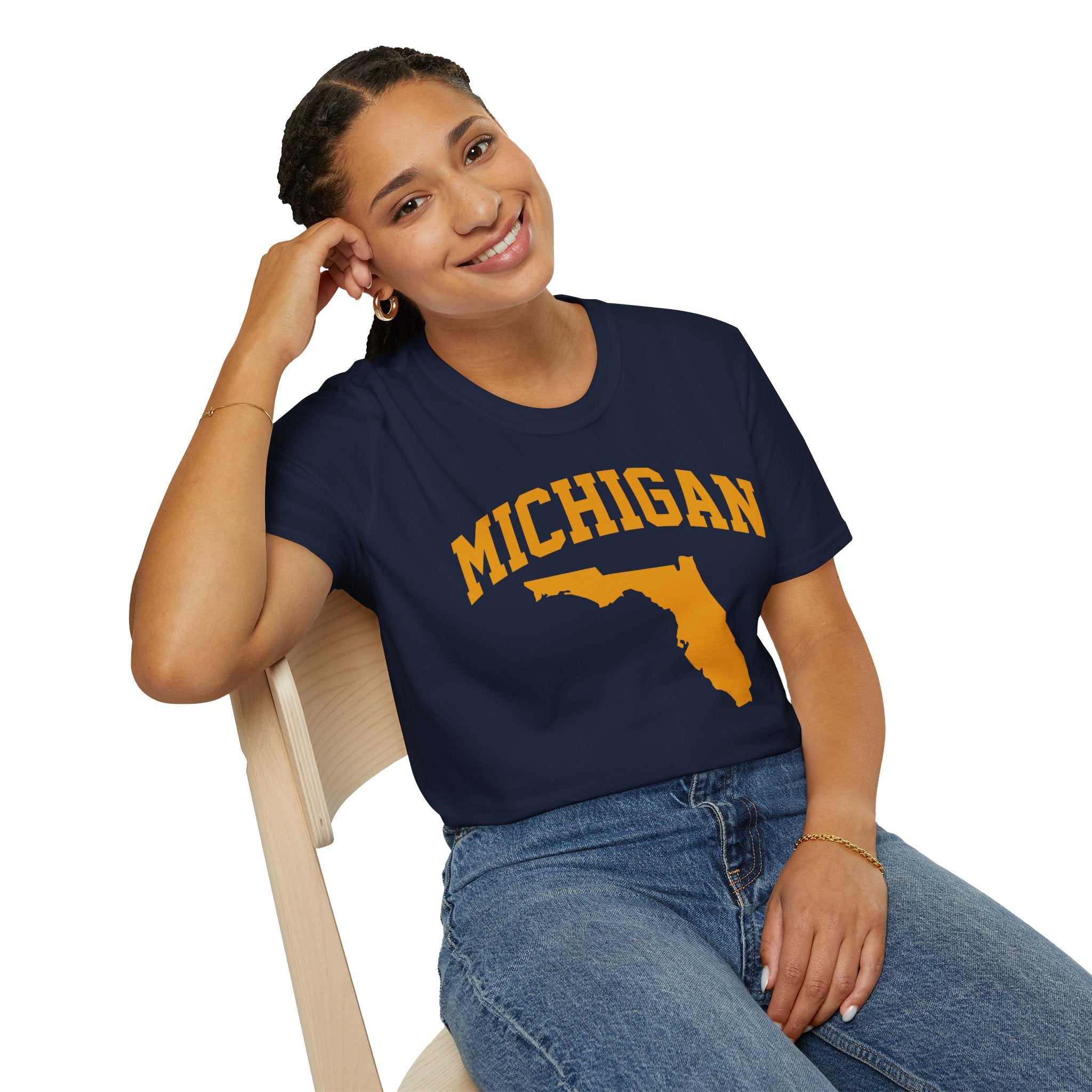 Michigan/Florida Snowbird Satire T-Shirt | Winter Migration Tee - Deez Teez