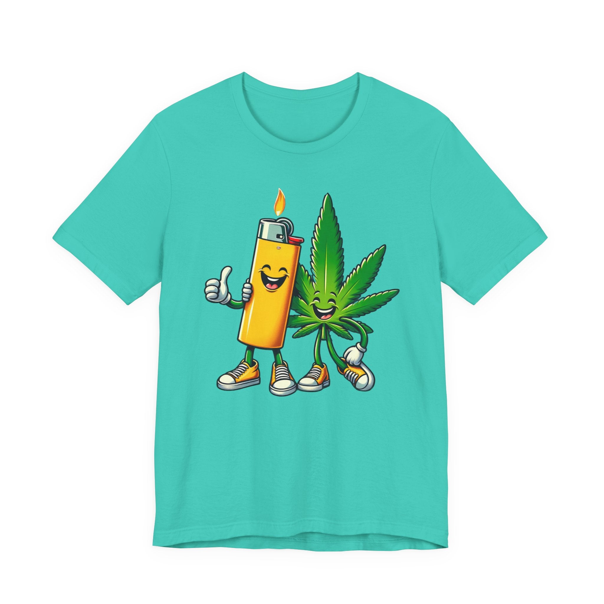 Best Buds Weed T-Shirt | Leaf and Lighter Tee - Deez Teez