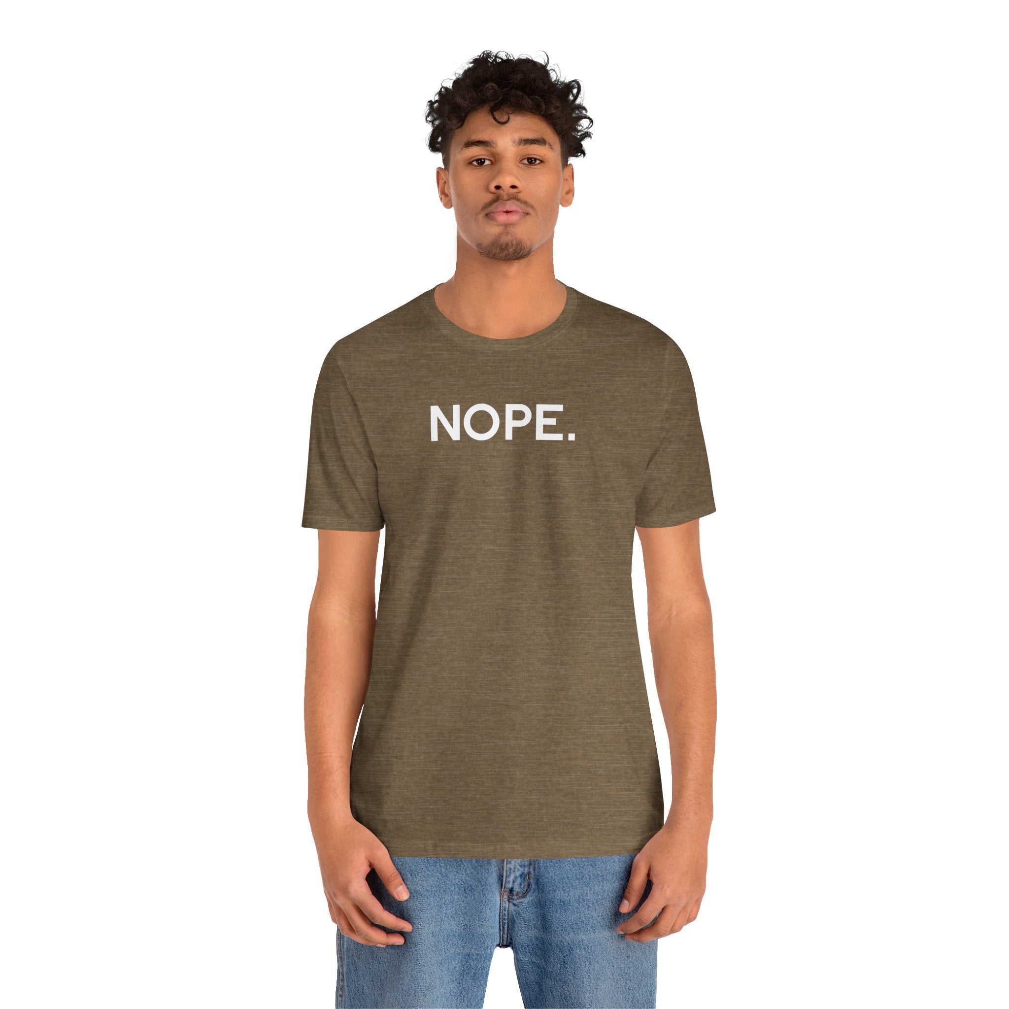 'Nope' Bold Statement Unisex Crewneck T-Shirt - Deez Teez