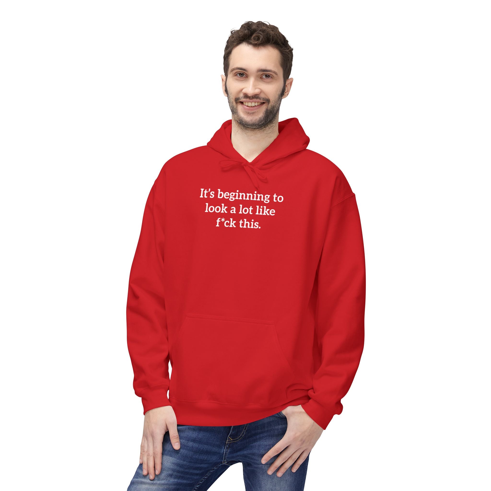 'It's Beginning To Look A Lot Like F*ck This' Hoodie | Holiday Satire Sweaatshirt - Deez Teez