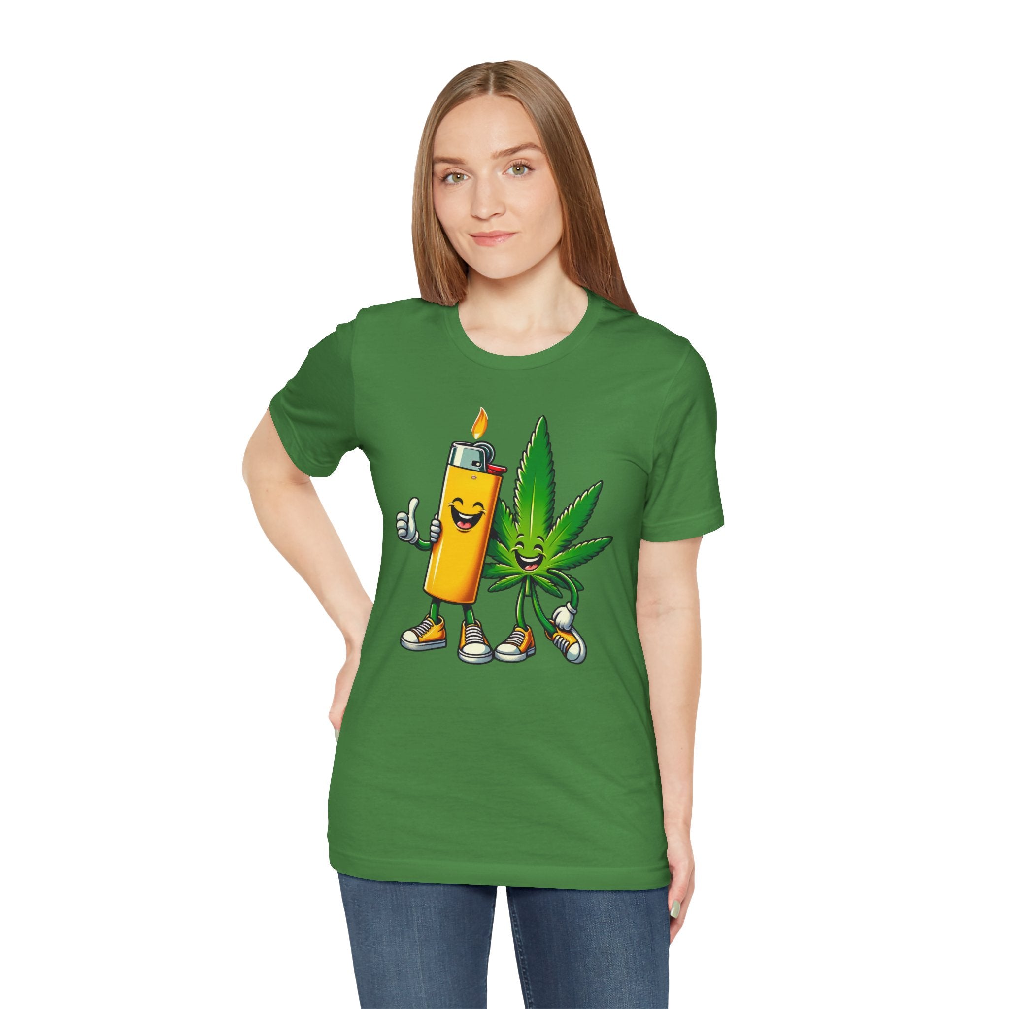 Best Buds Weed T-Shirt | Leaf and Lighter Tee - Deez Teez