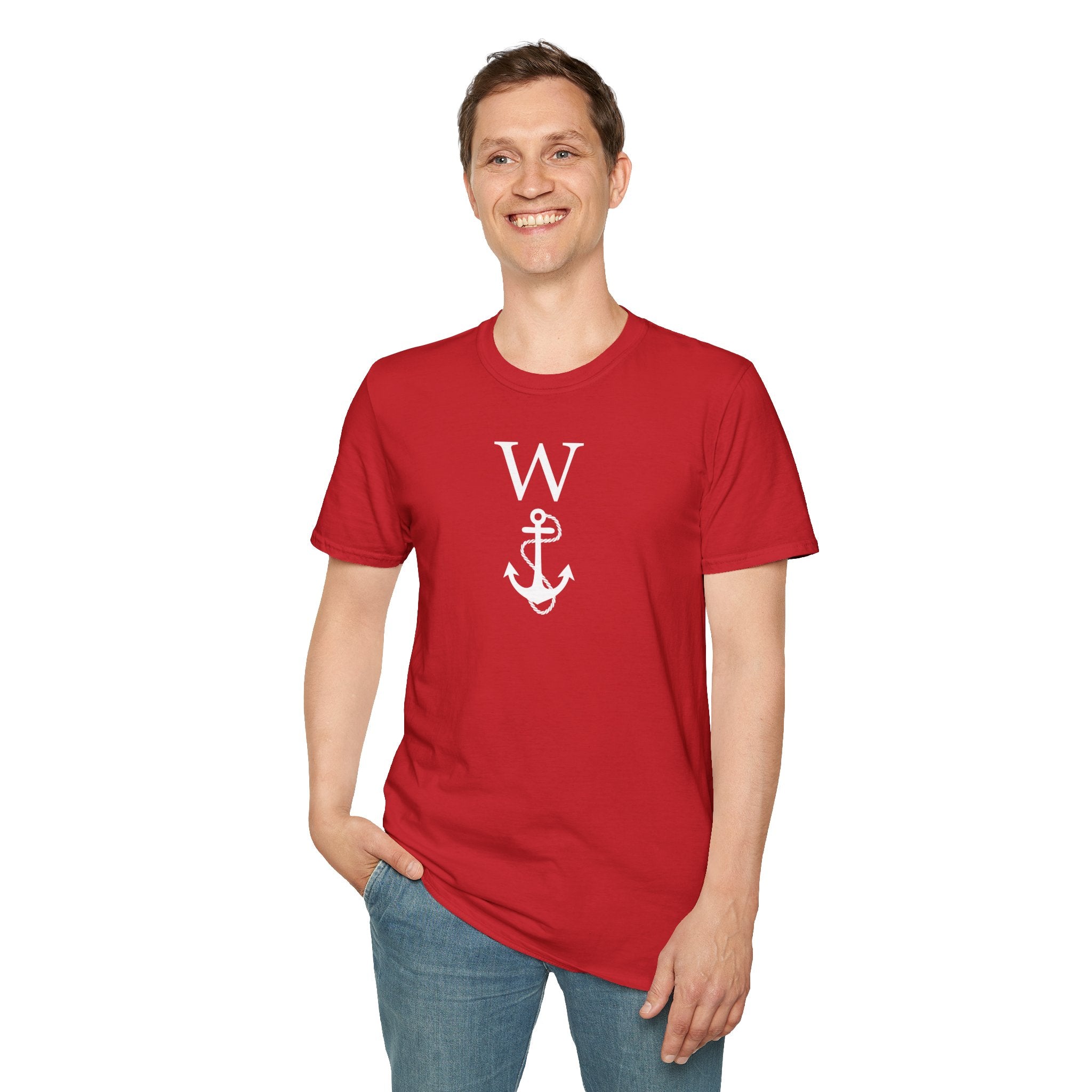 W Anchor "Wanker" T-Shirt | Nautical Humor Tee - Deez Teez