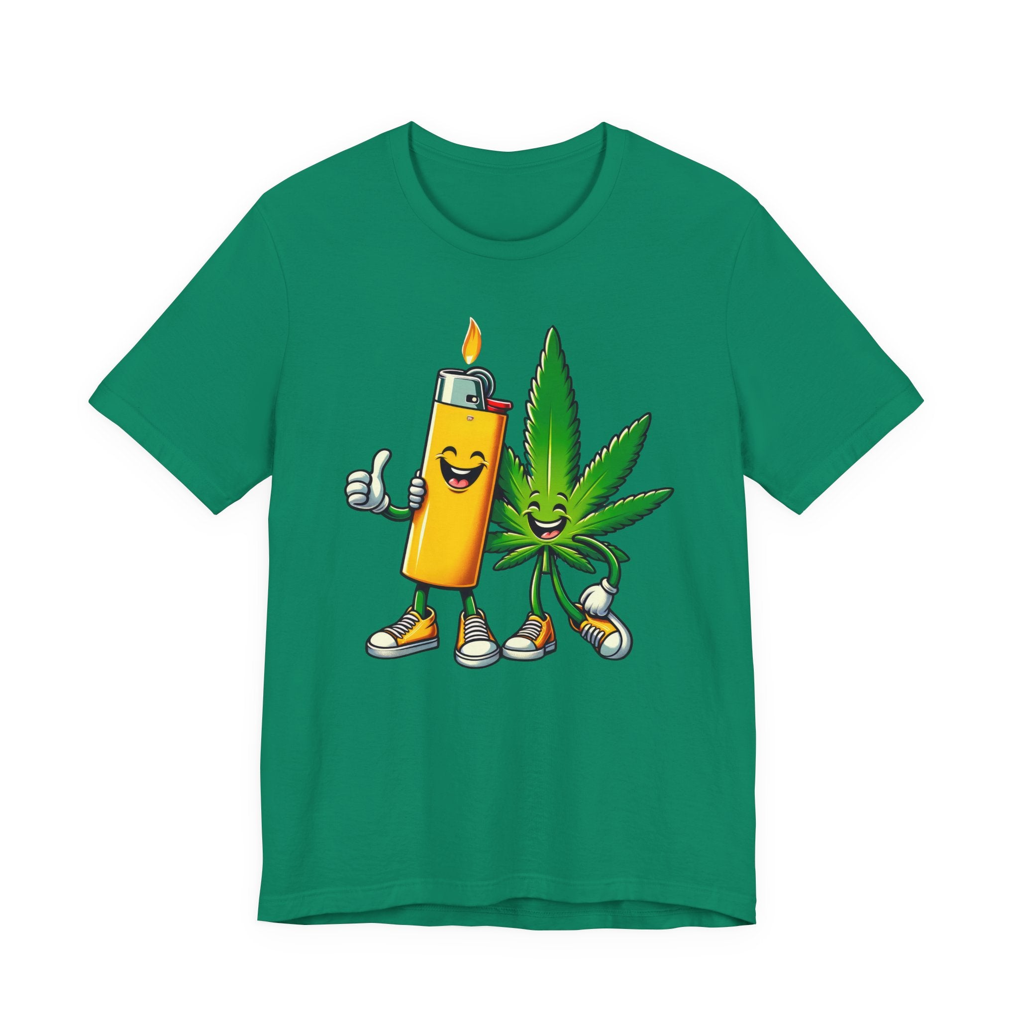 Best Buds Weed T-Shirt | Leaf and Lighter Tee - Deez Teez