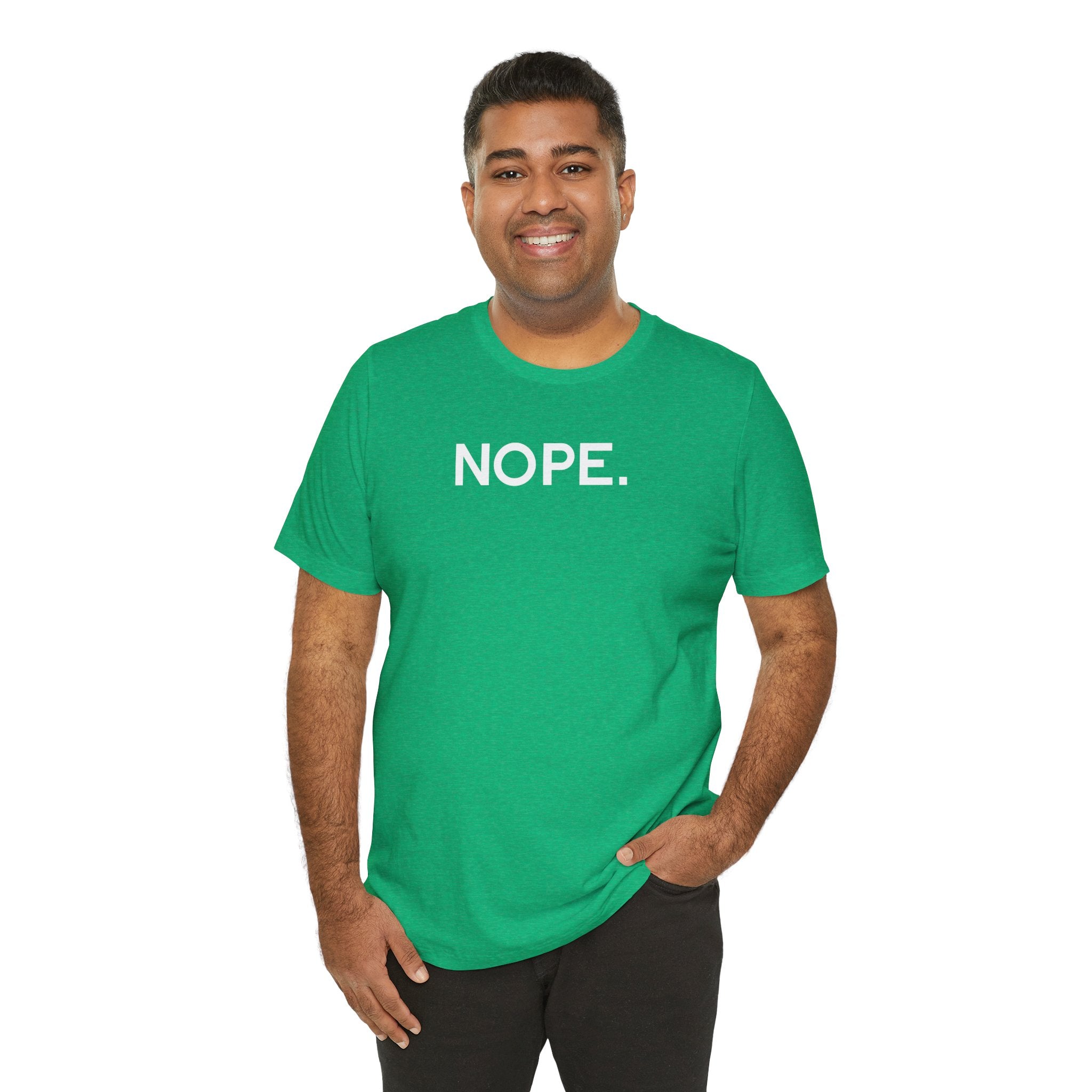 'Nope' Bold Statement Unisex Crewneck T-Shirt - Deez Teez