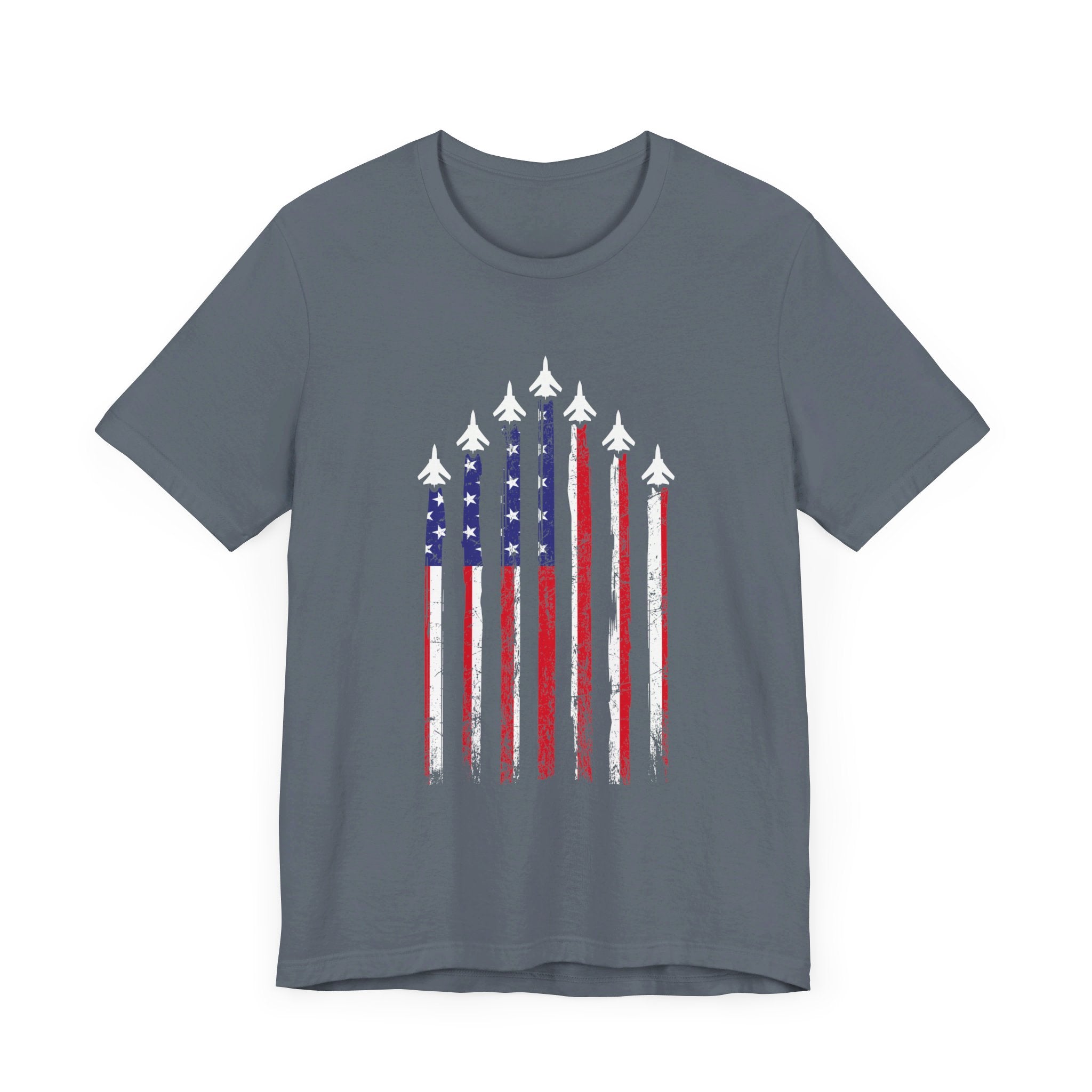 Jets Flying the American Flag T-Shirt | US Airman Patriotic Tee - Deez Teez