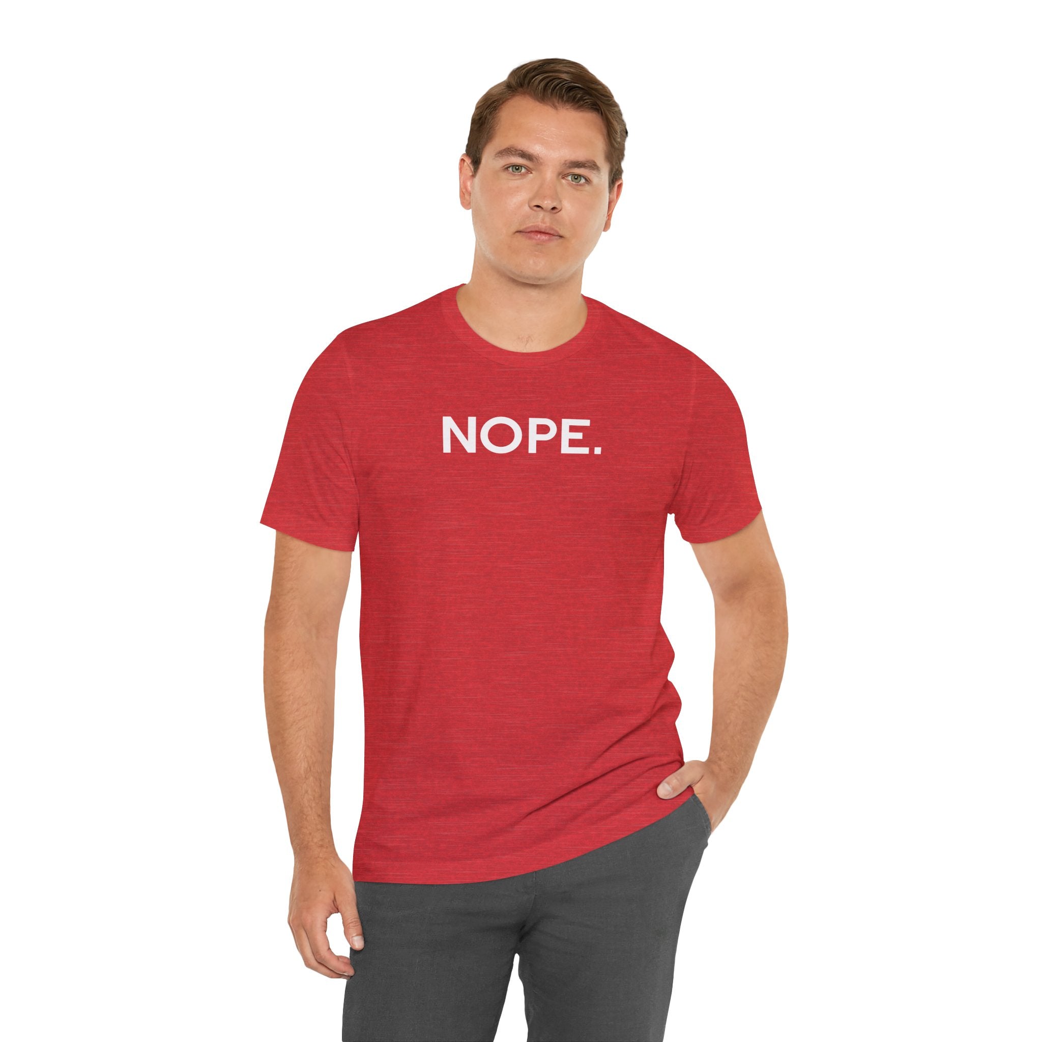 'Nope' Bold Statement Unisex Crewneck T-Shirt - Deez Teez