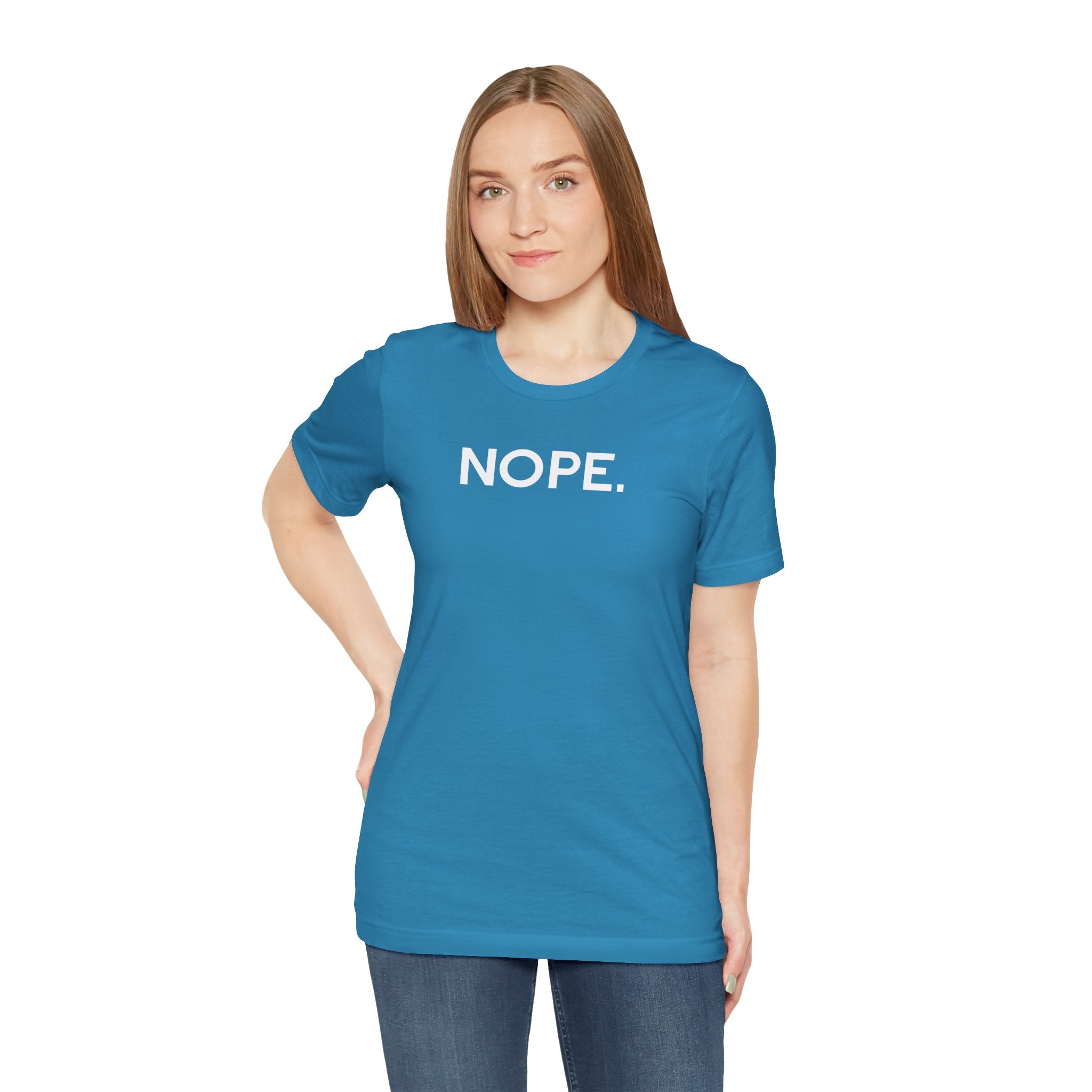 'Nope' Bold Statement Unisex Crewneck T-Shirt - Deez Teez