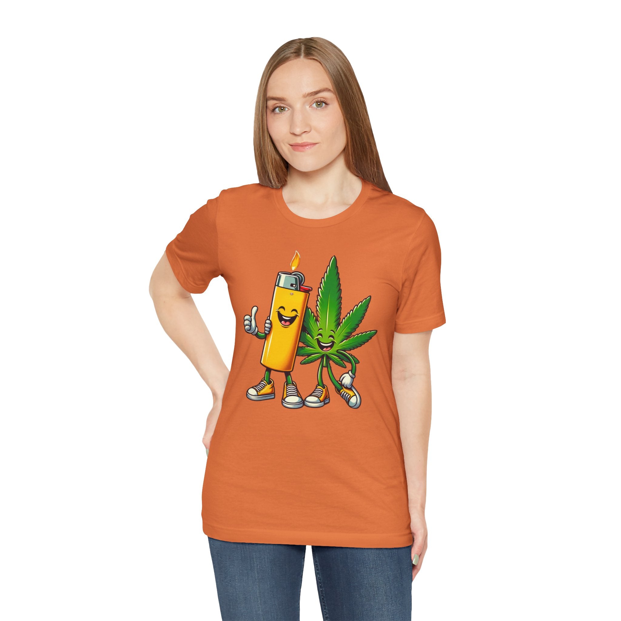 Best Buds Weed T-Shirt | Leaf and Lighter Tee - Deez Teez