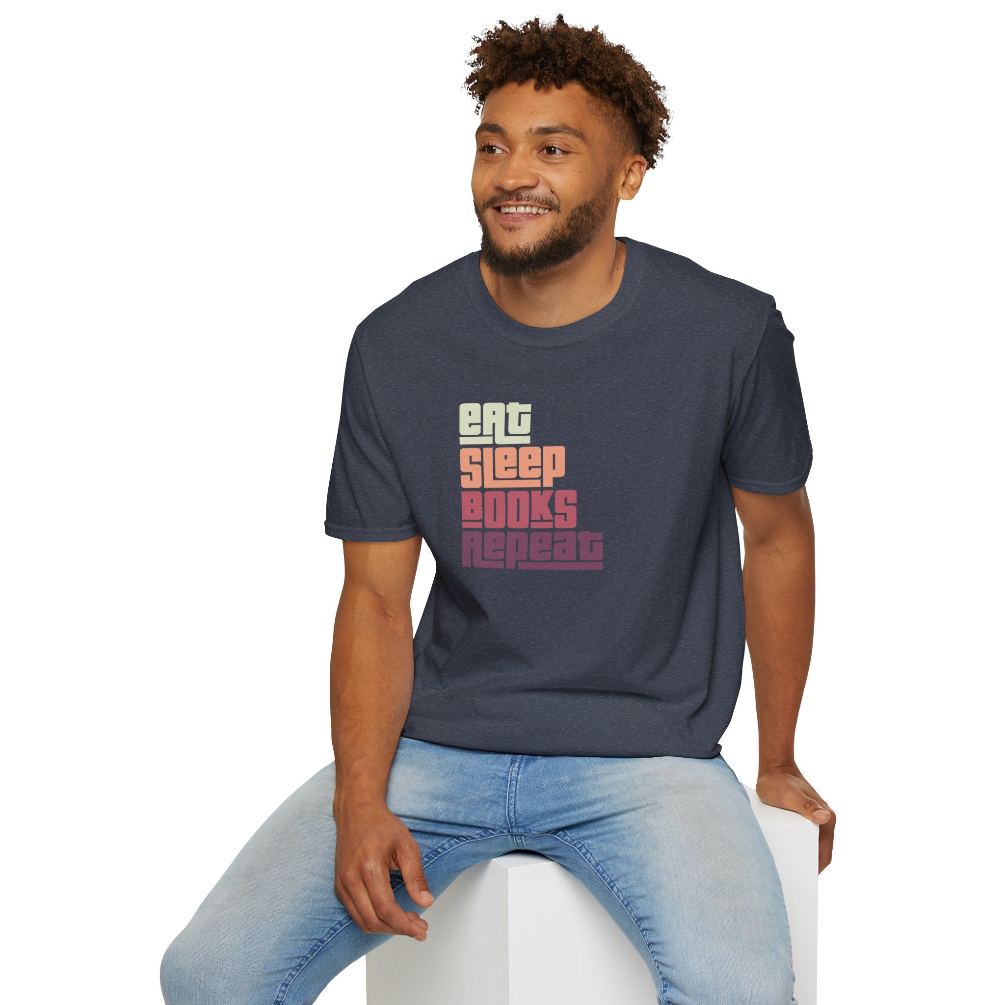 'Eat. Sleep. Books. Repeat.' Reader Life T-Shirt | Book Lover Tee - Deez Teez