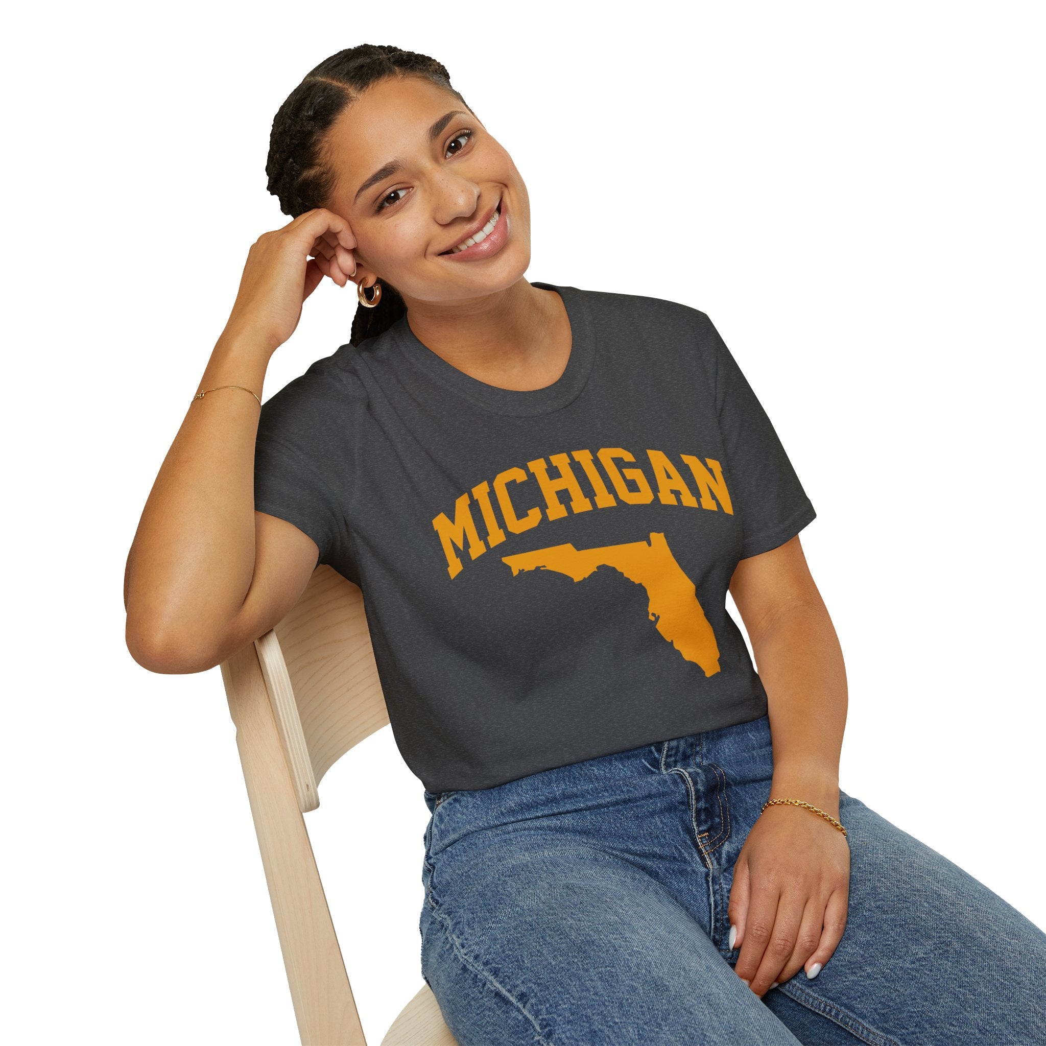 Michigan/Florida Snowbird Satire T-Shirt | Winter Migration Tee - Deez Teez