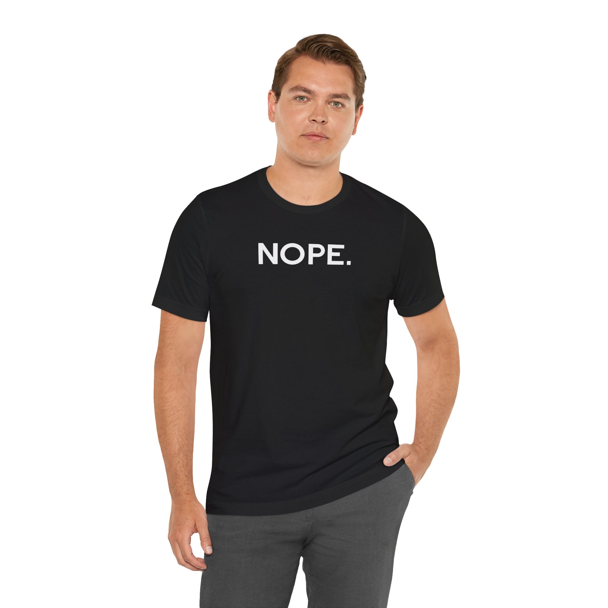 'Nope' Bold Statement Unisex Crewneck T-Shirt - Deez Teez