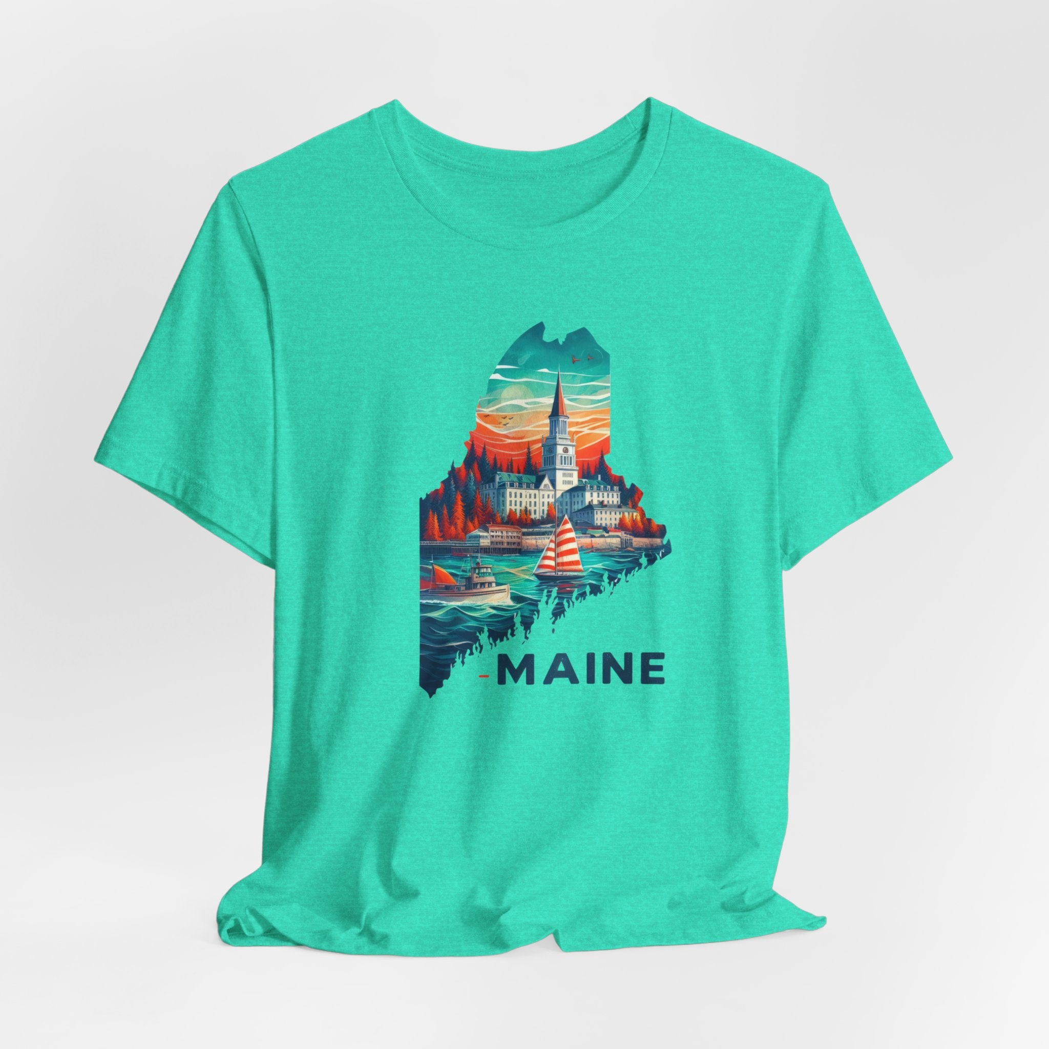 Maine State Pride Tee | State of Main Colorful Graphic Tshirt - Deez Teez