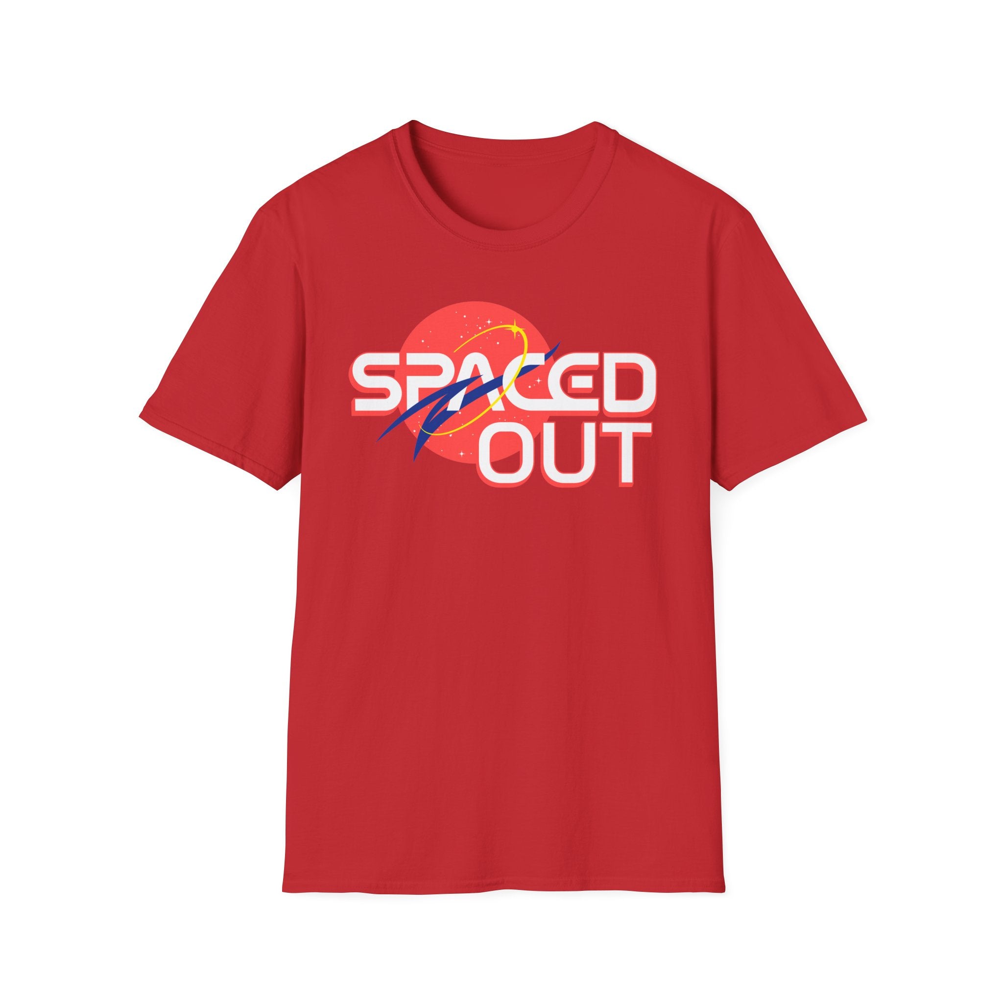 "Spaced Out" Parody Space Emblem T-Shirt | Astro Science Humor Tee