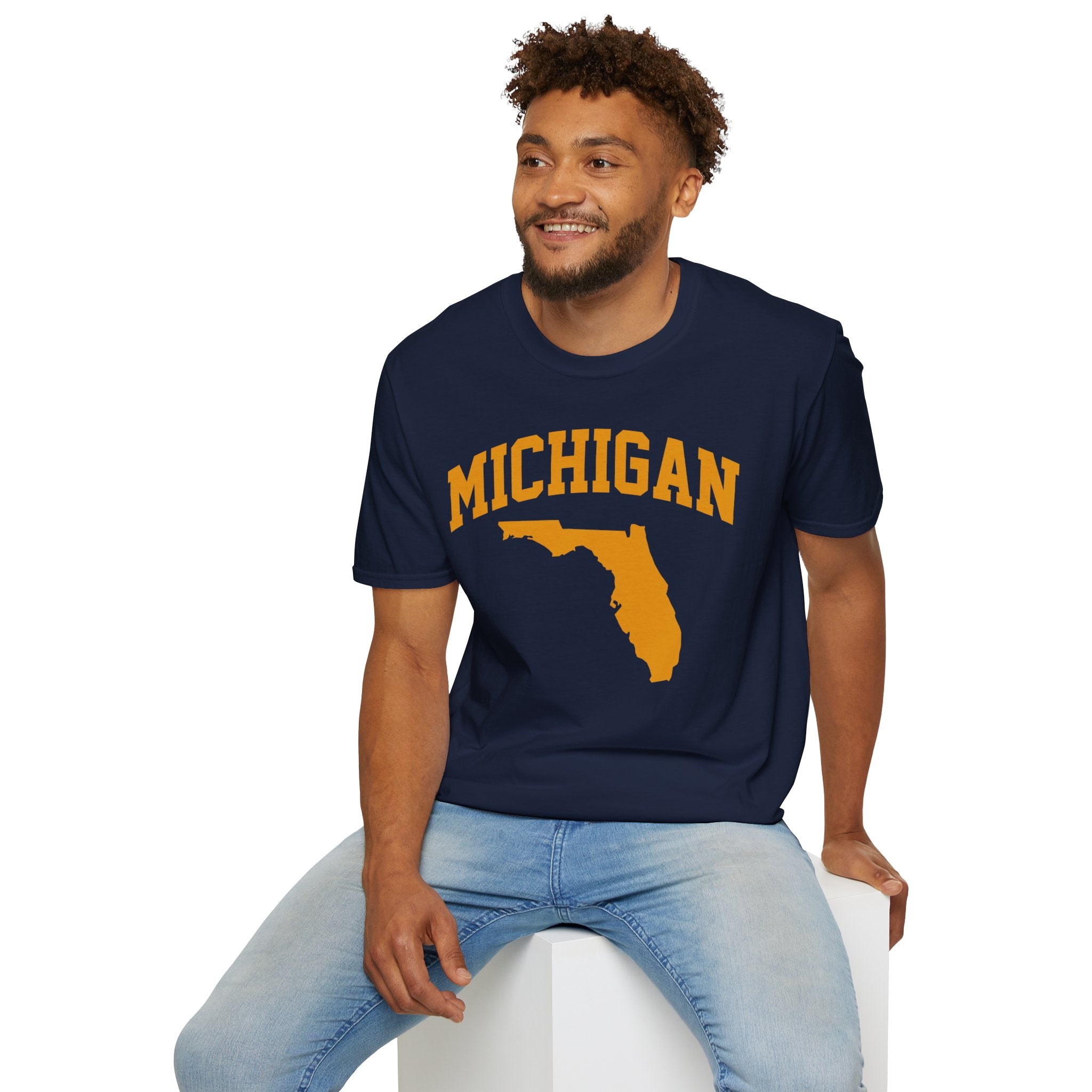 Michigan/Florida Snowbird Satire T-Shirt | Winter Migration Tee - Deez Teez