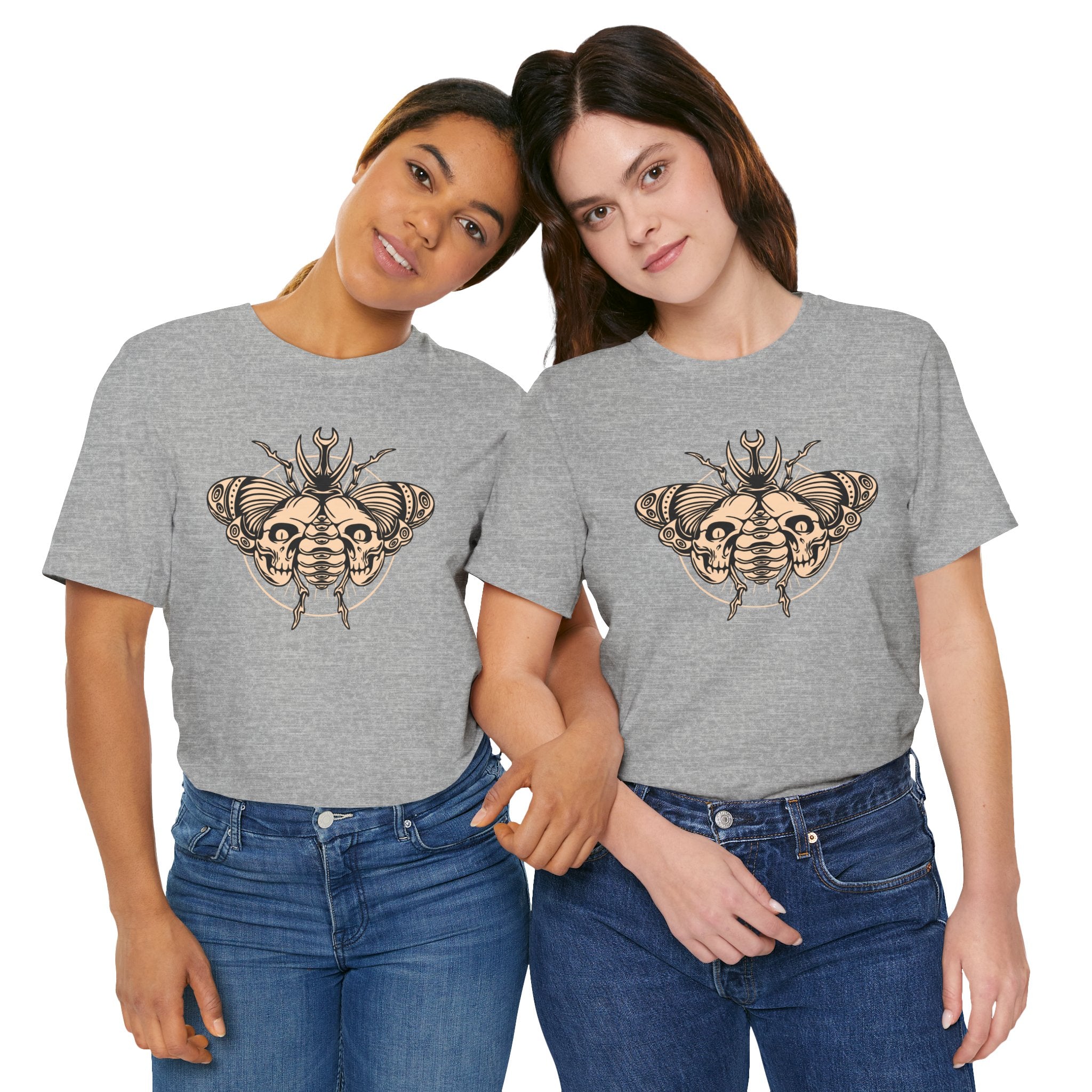 Death Beetle Skull T-Shirt | Gothic Tattoo-Inspired Tee