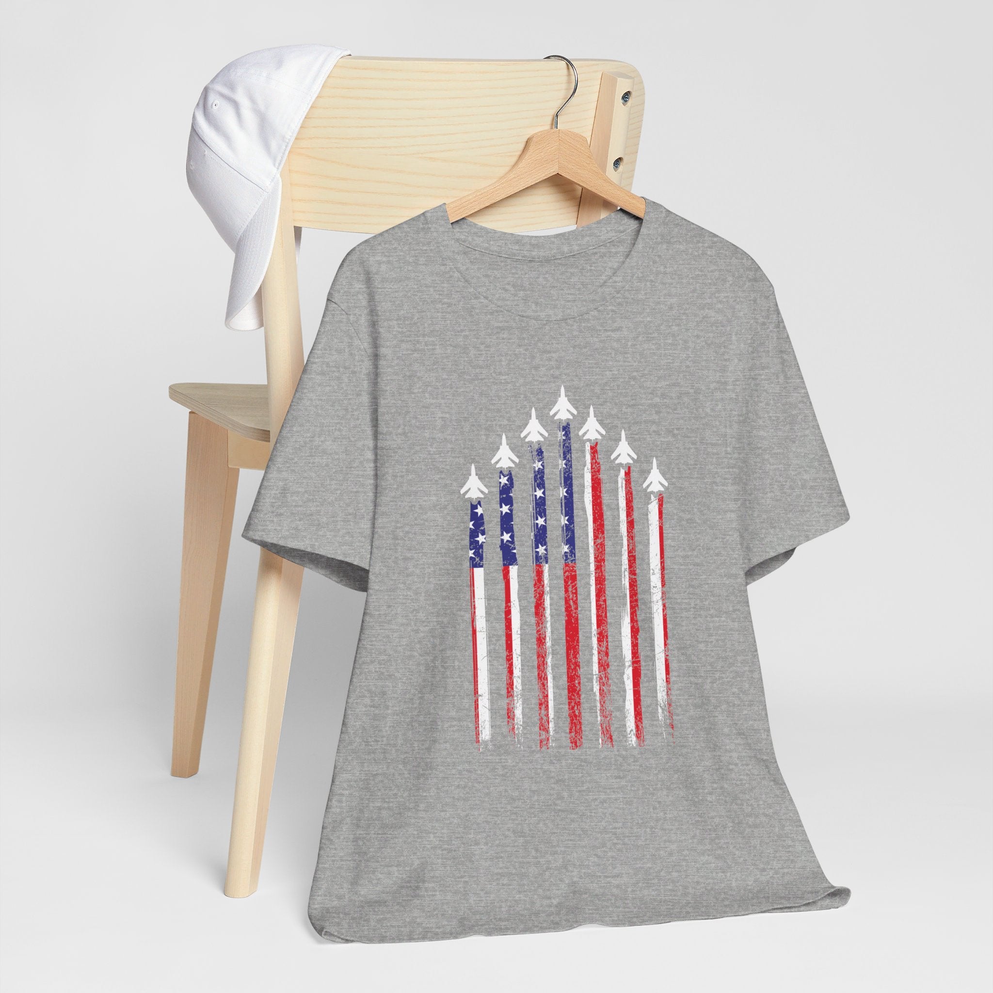 Military Honor T-Shirt | Jet Formation USA Tee | Gift for Airmen - Deez Teez