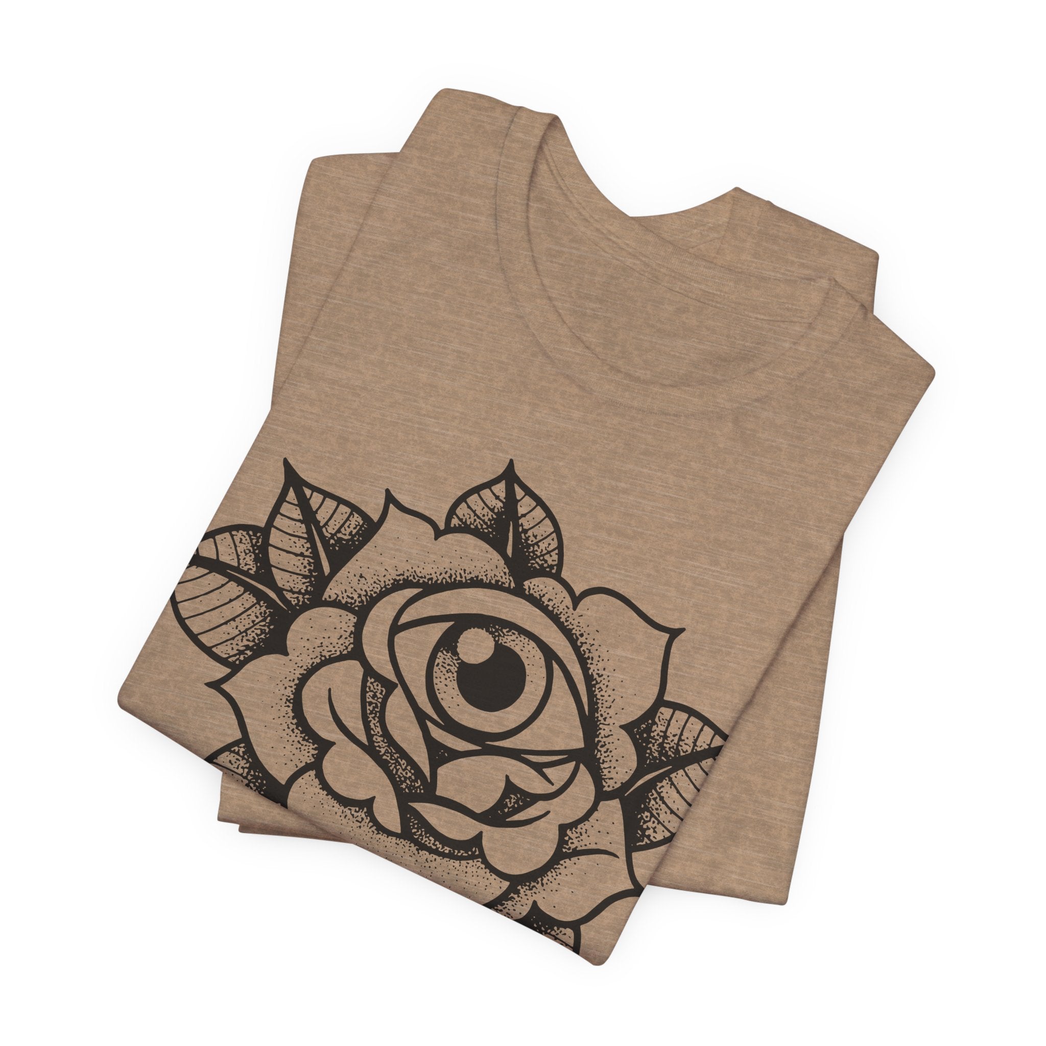 Blooming Eyeball Rose T-Shirt | Traditional Tattoo Art Design Tee