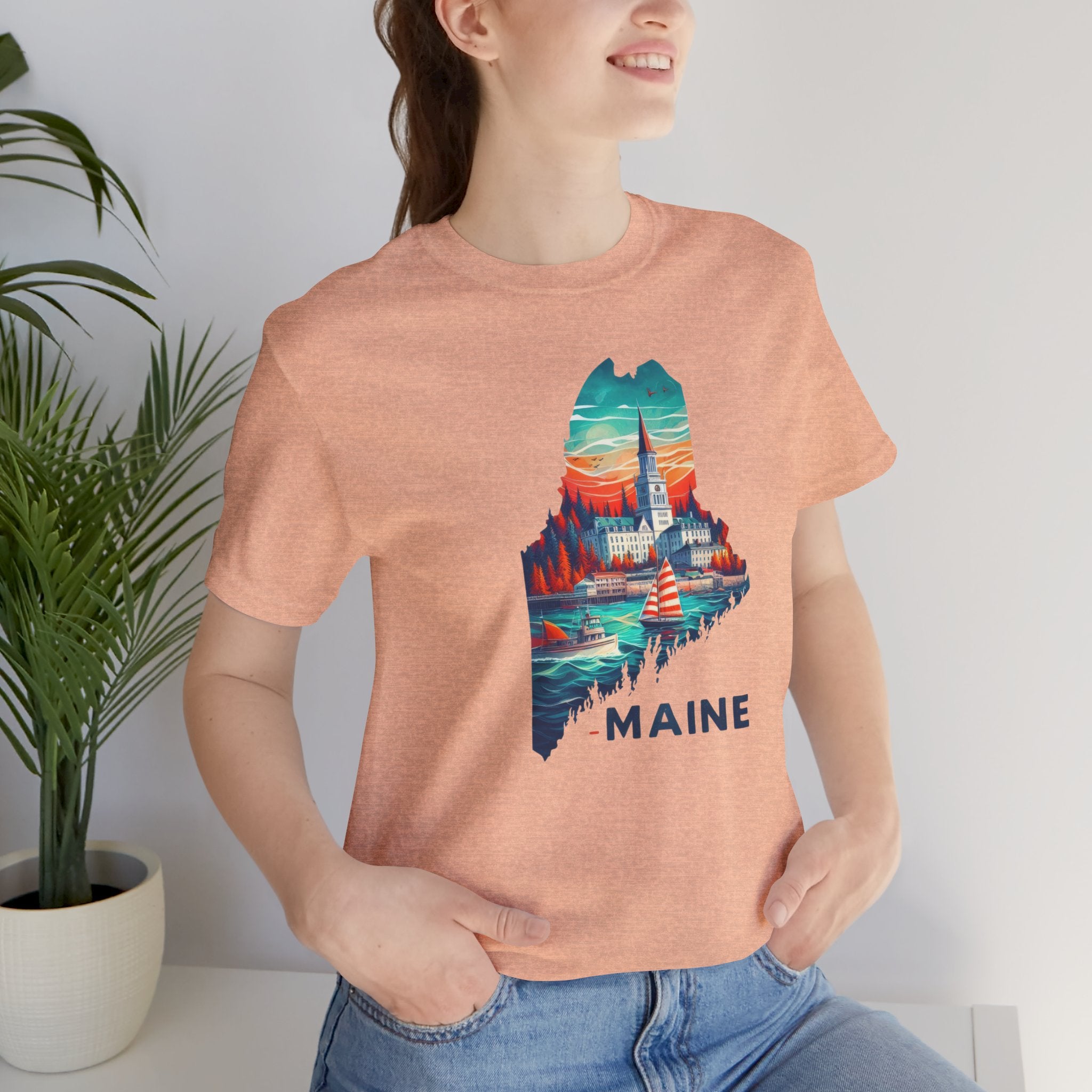 Maine State Pride Tee | State of Main Colorful Graphic Tshirt - Deez Teez