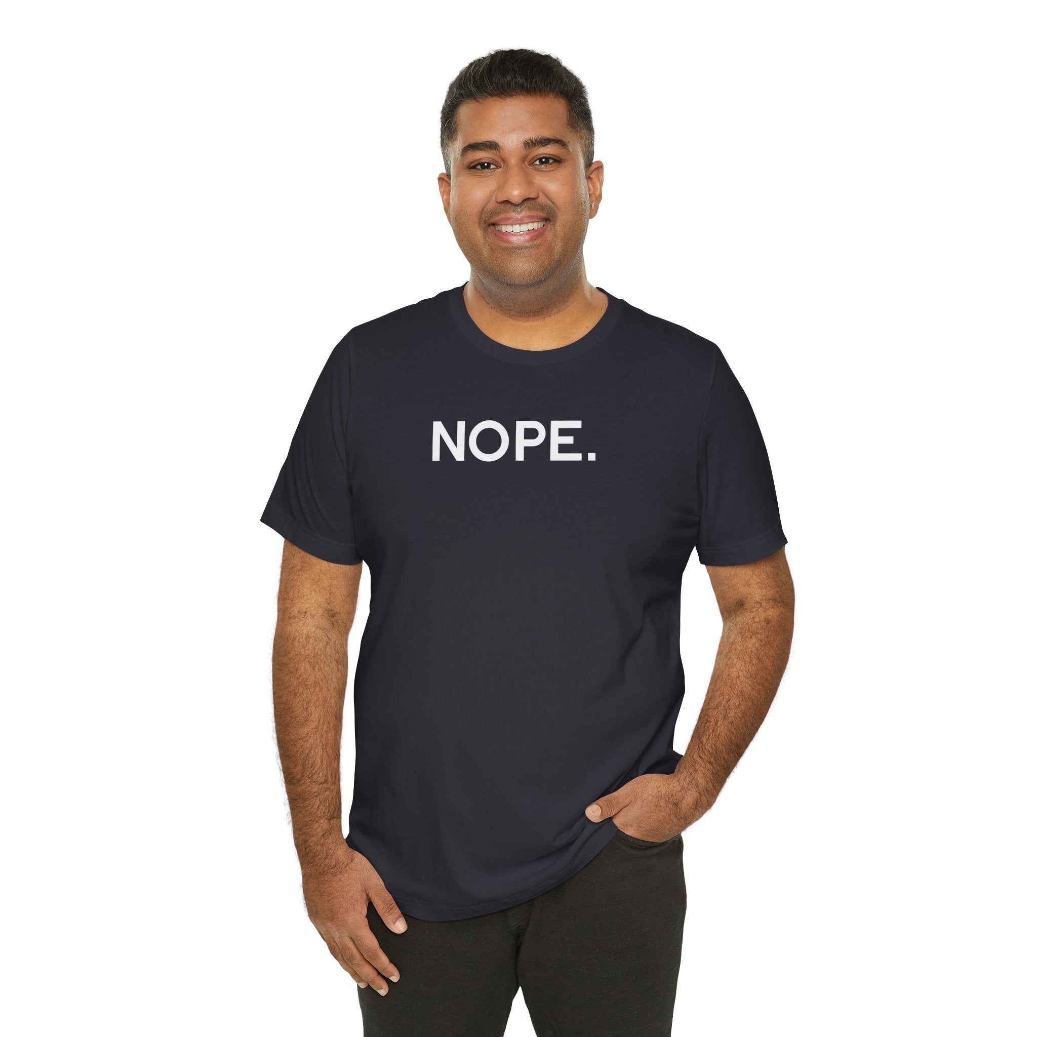 'Nope' Bold Statement Unisex Crewneck T-Shirt - Deez Teez