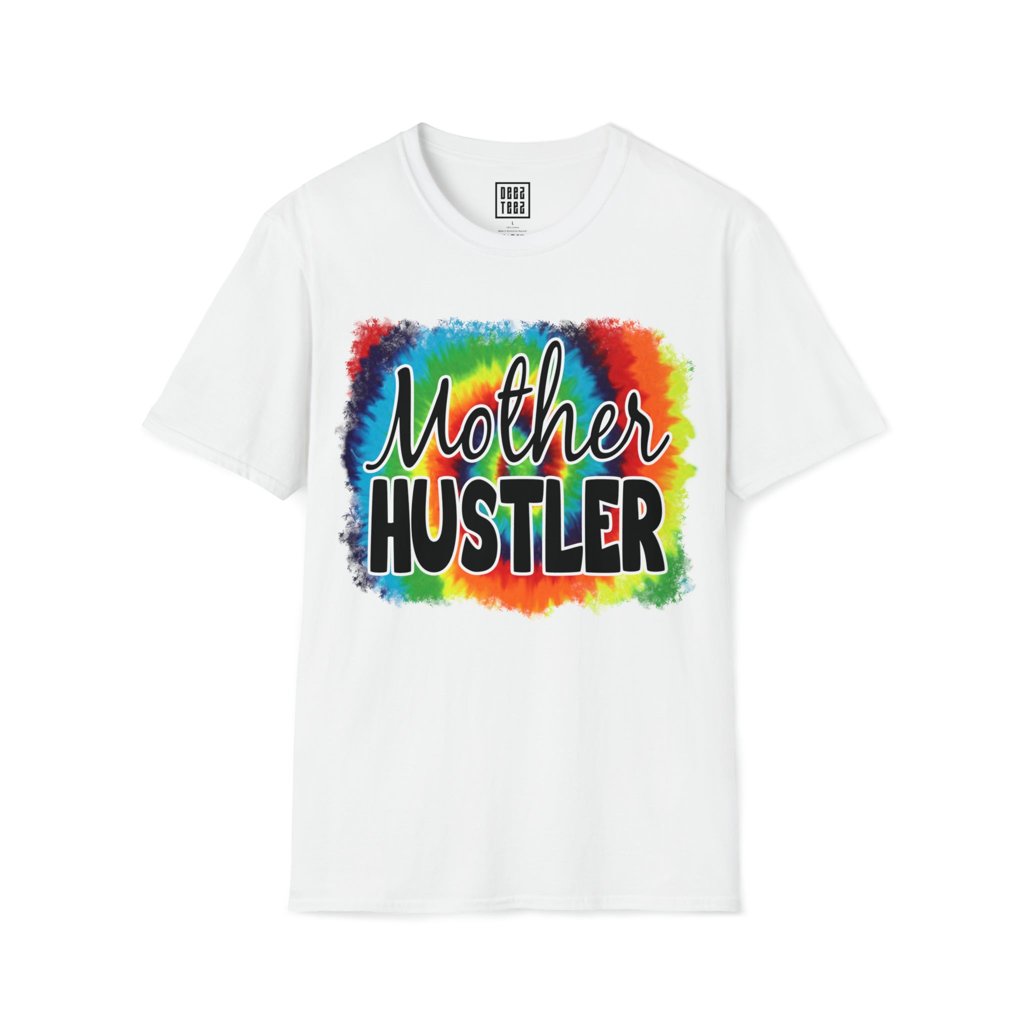 Tie-Dye "Mother Hustler" Shirt | Stylish Mompreneur Tee | Empowered Mom's Graphic T-Shirt | Express Your Determination - Deez Teez