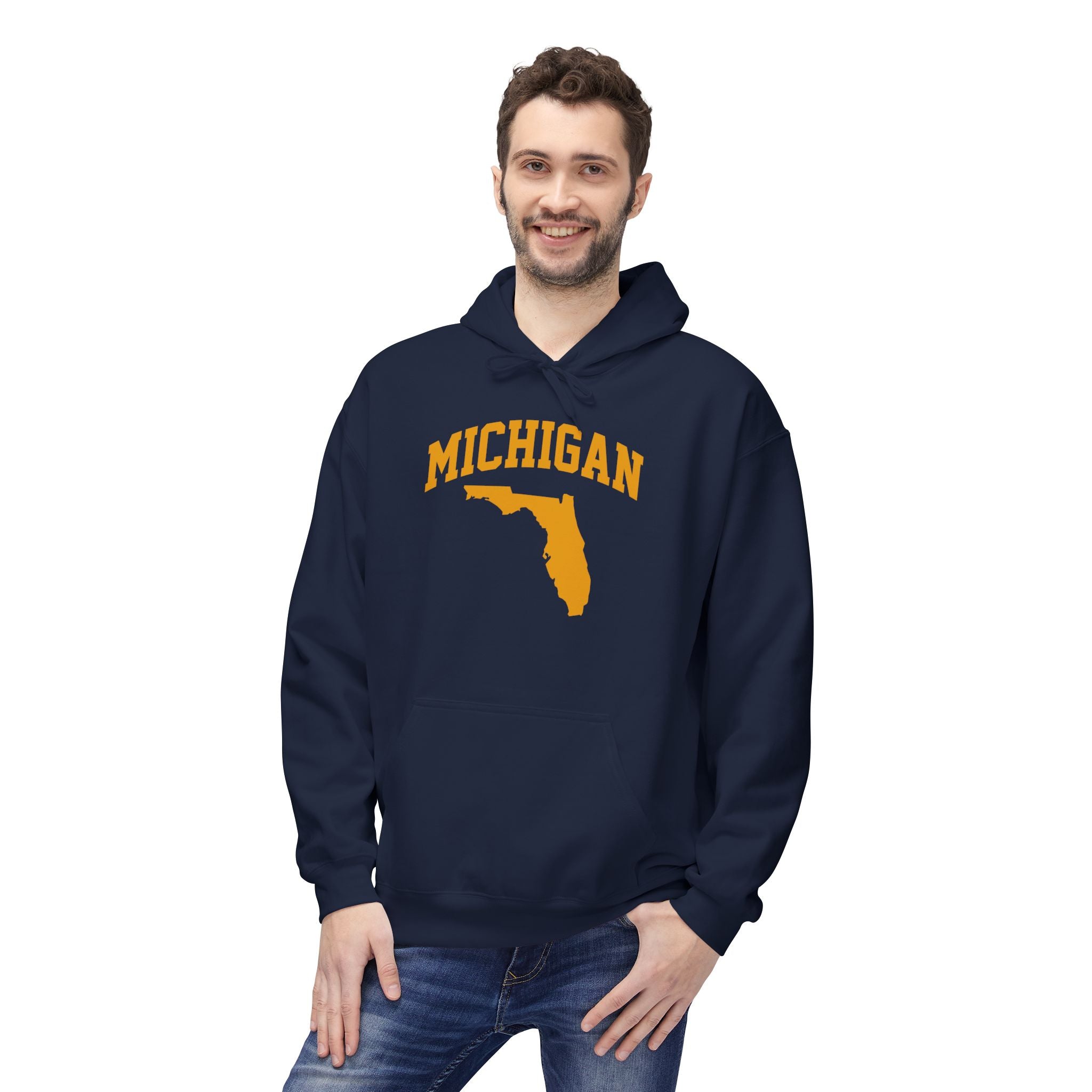 Michigan/Florida Snowbird Satire Hoodie | Winter Migration Sweatshirt