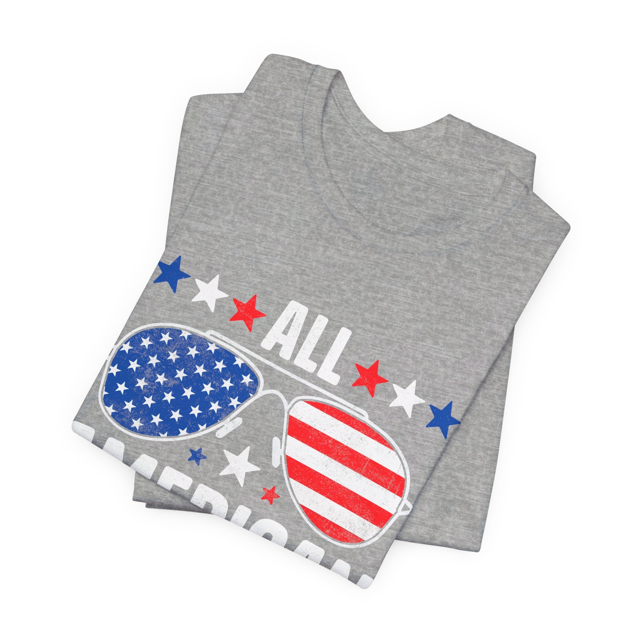 All American Dad T-Shirt | Patriotic Gift for Dad - Deez Teez