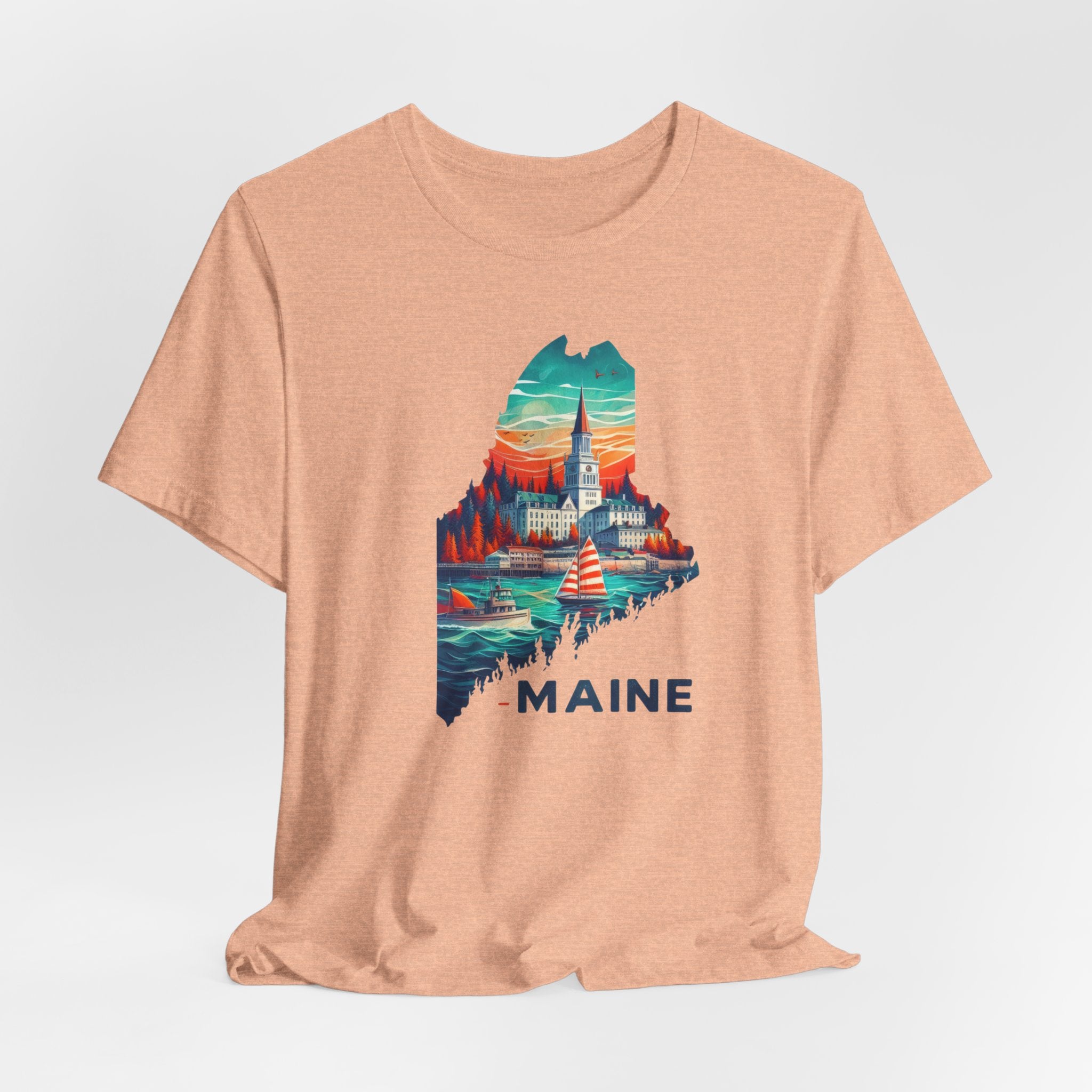 Maine State Pride Tee | State of Main Colorful Graphic Tshirt - Deez Teez