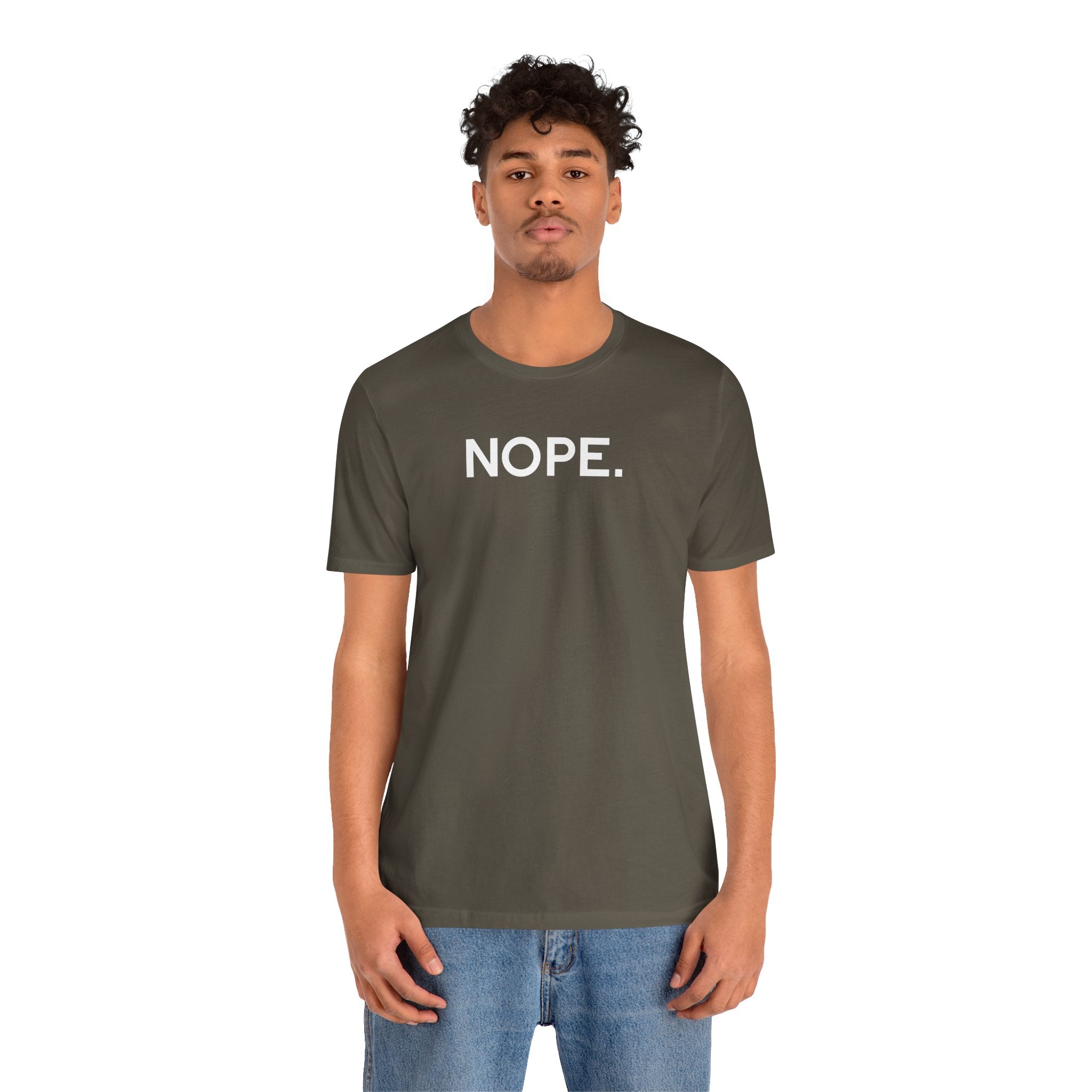 'Nope' Bold Statement Unisex Crewneck T-Shirt - Deez Teez