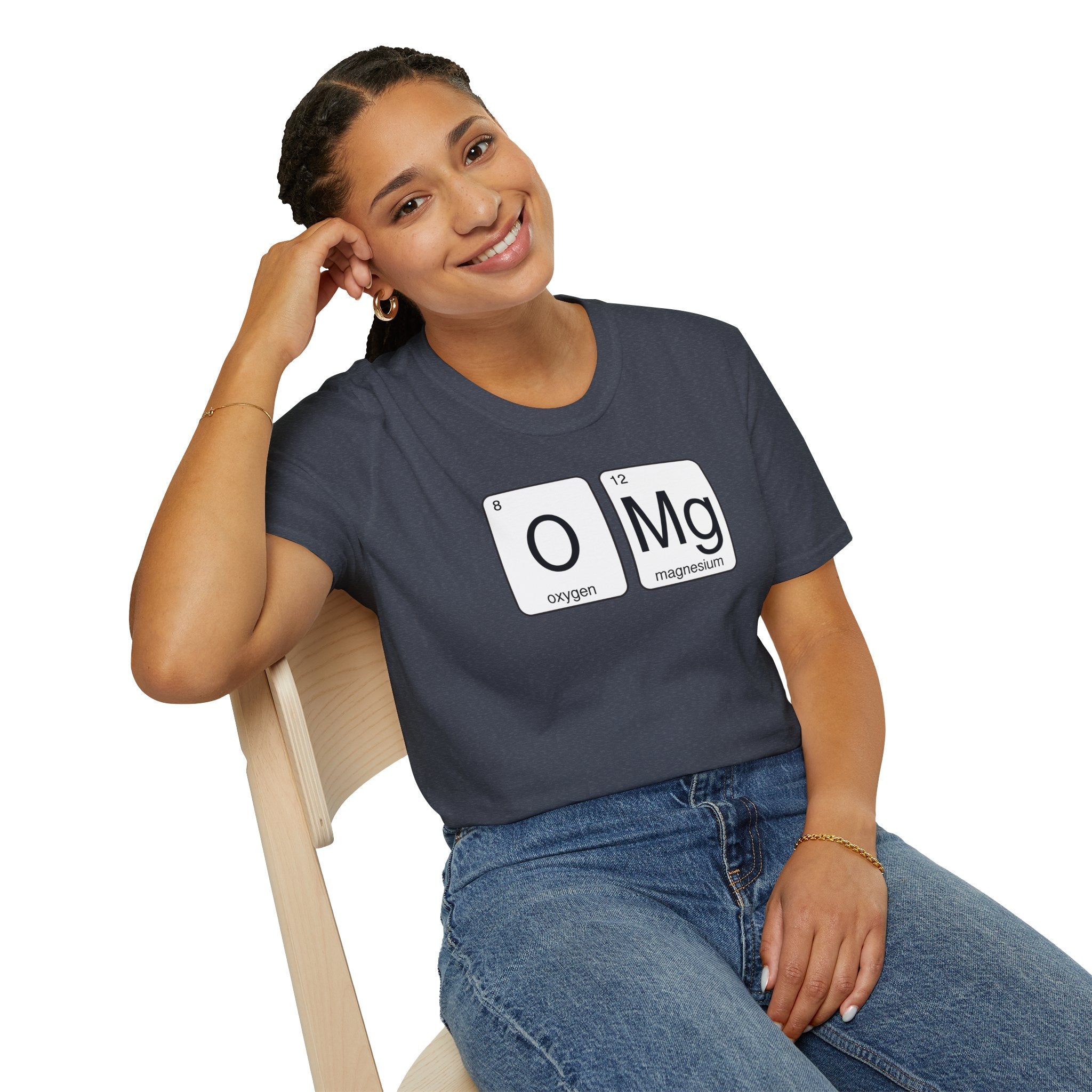 'OMG' Periodic Table Humor T-Shirt | Oxygen Magnesium Elemental Humor Tee