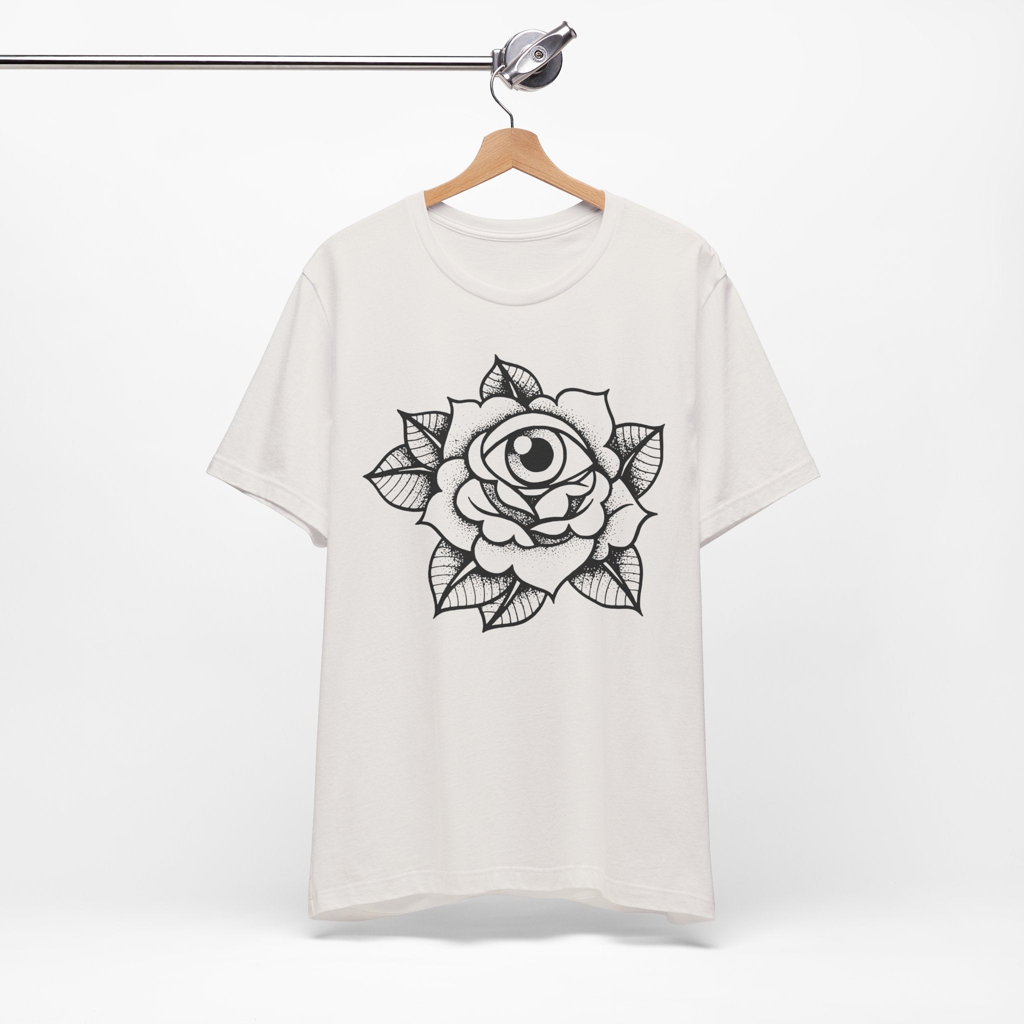 Blooming Eyeball Rose T-Shirt | Traditional Tattoo Art Design Tee