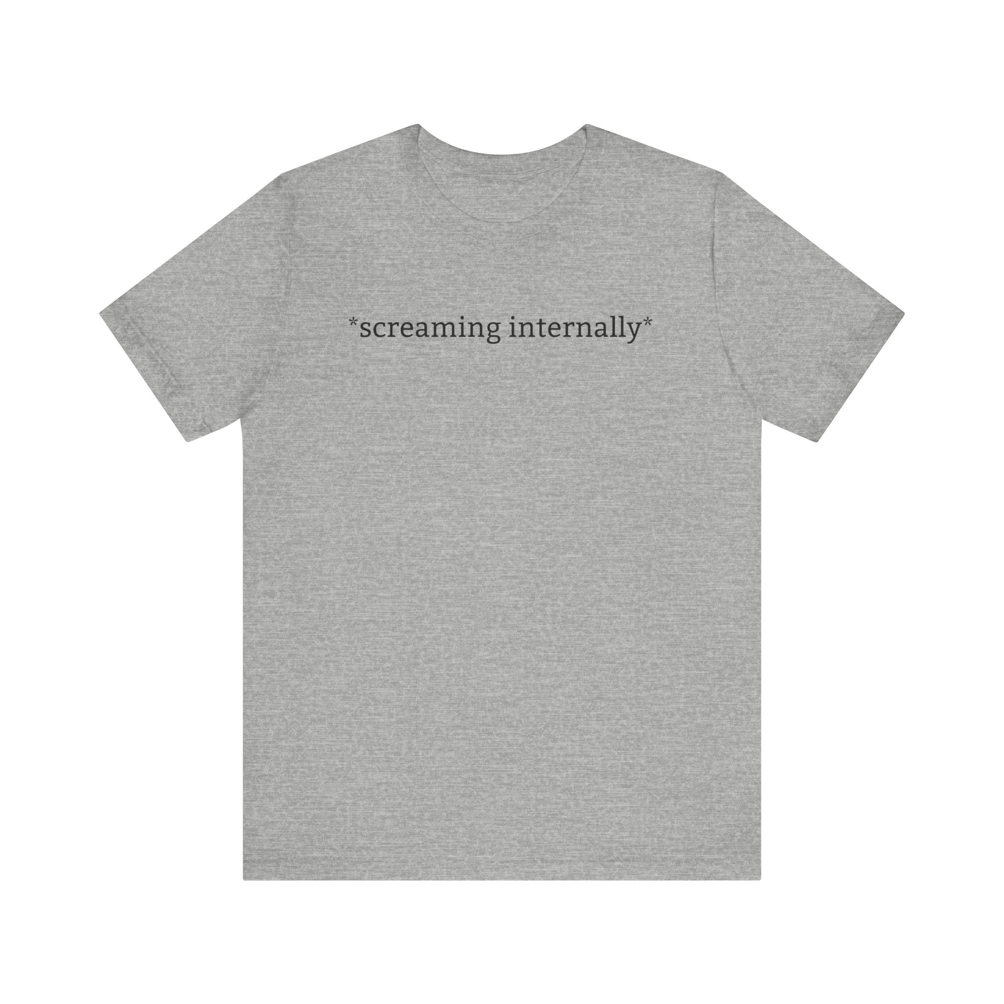 *Internally Screaming* Relatable Anxiety Vibe Check T-Shirt | Emotional Caption Tee - Deez Teez