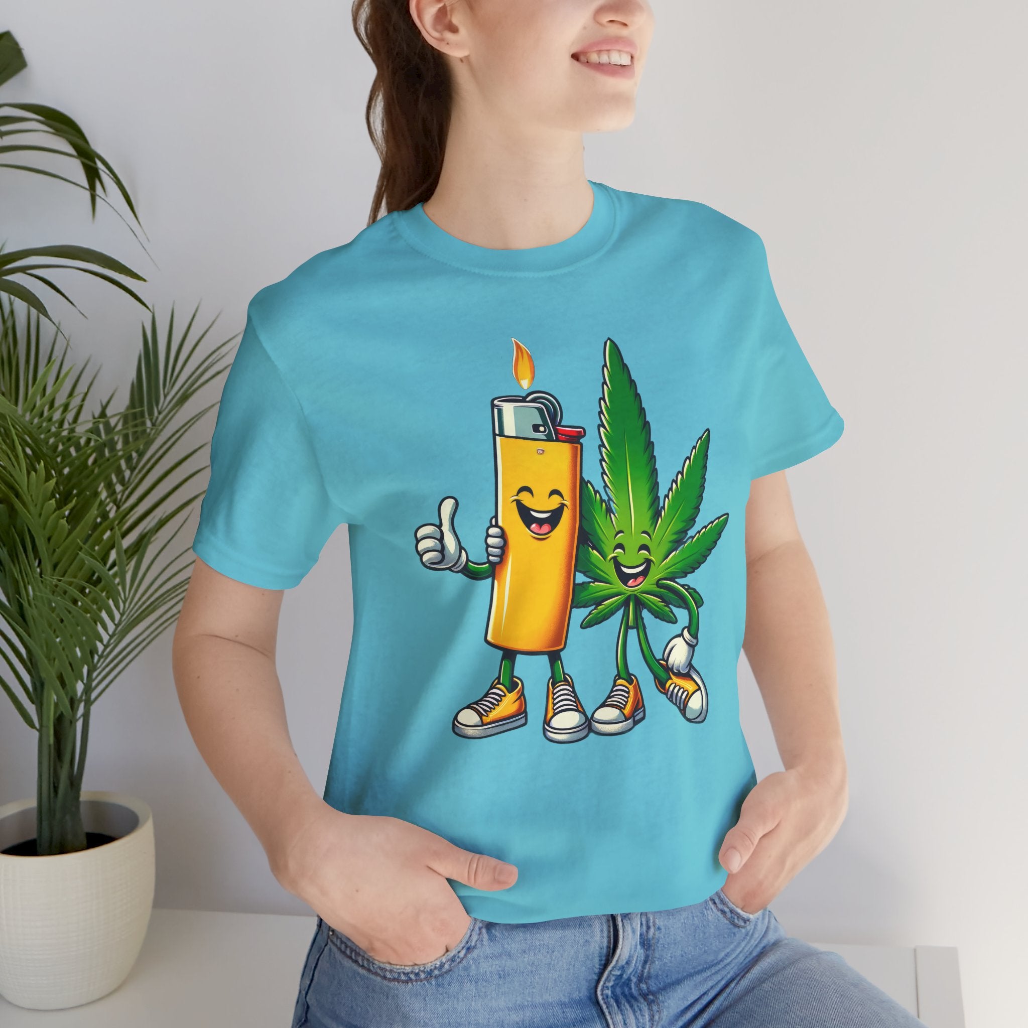 Best Buds Weed T-Shirt | Leaf and Lighter Tee - Deez Teez