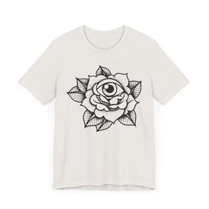 Blooming Eyeball Rose T-Shirt | Traditional Tattoo Art Design Tee