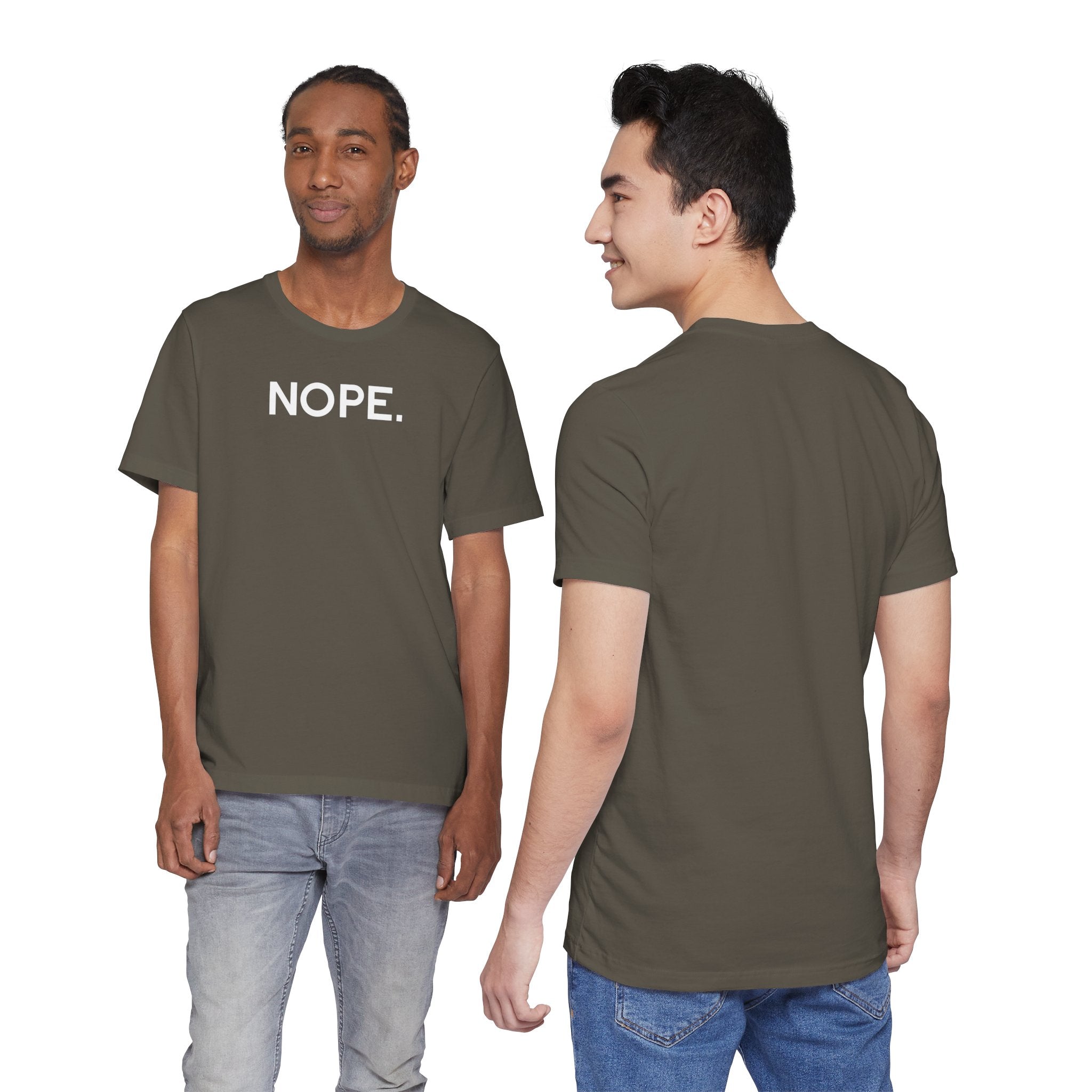 'Nope' Bold Statement Unisex Crewneck T-Shirt - Deez Teez
