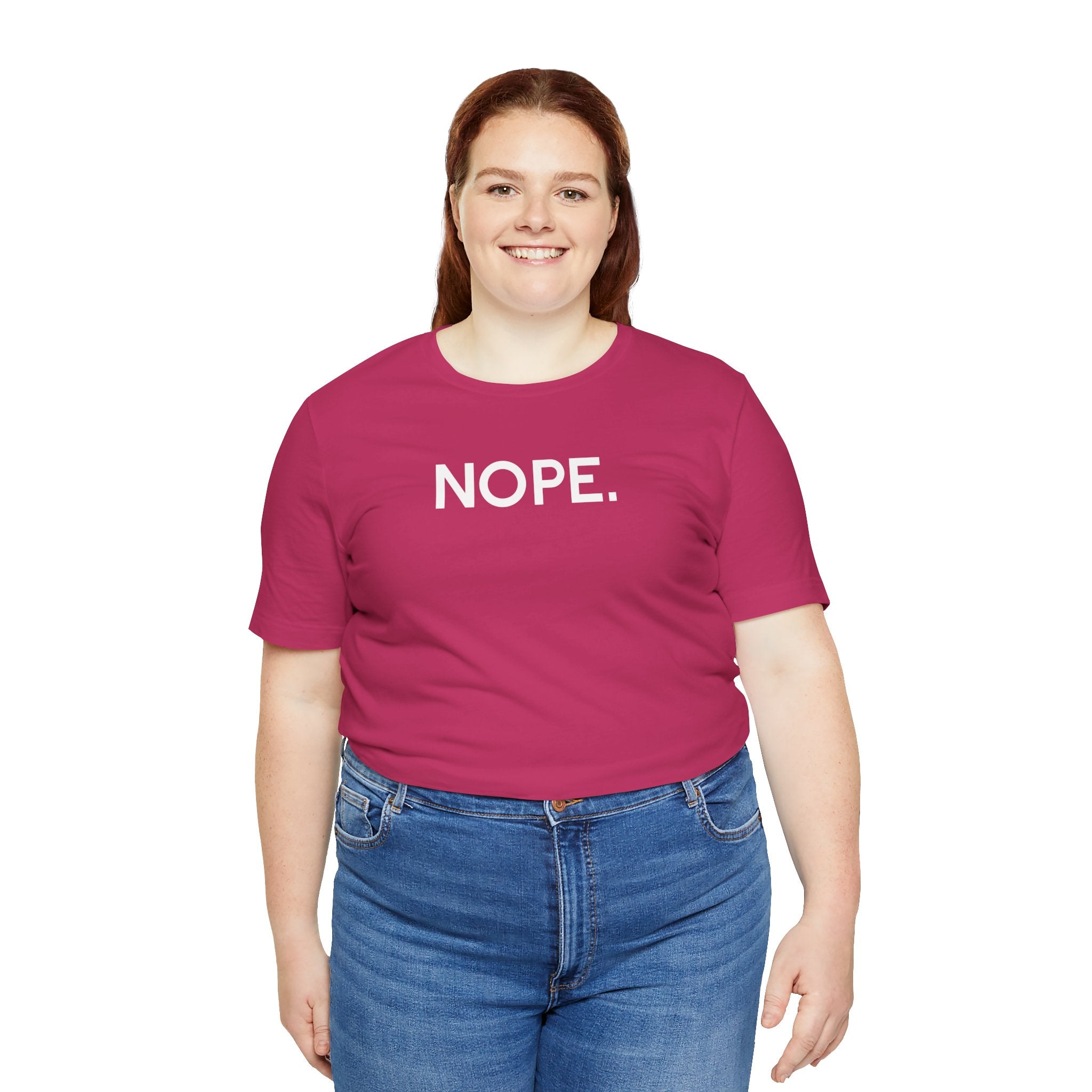 'Nope' Bold Statement Unisex Crewneck T-Shirt - Deez Teez
