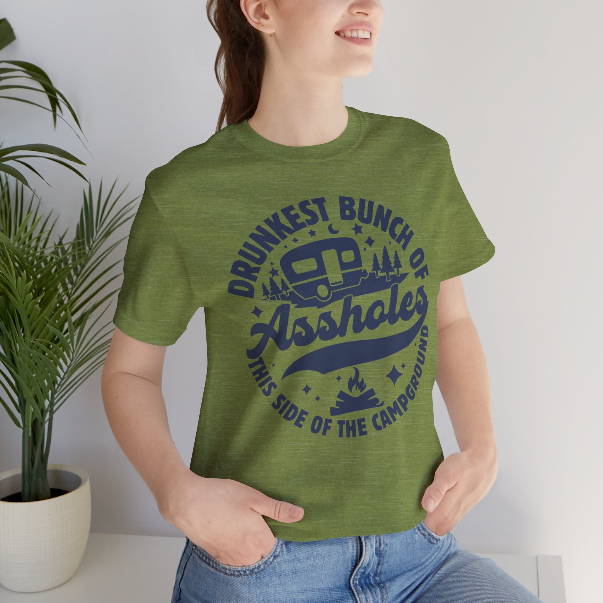 Drunkest Bunch in the Campground T-Shirt | Camper Humor Tee - Deez Teez