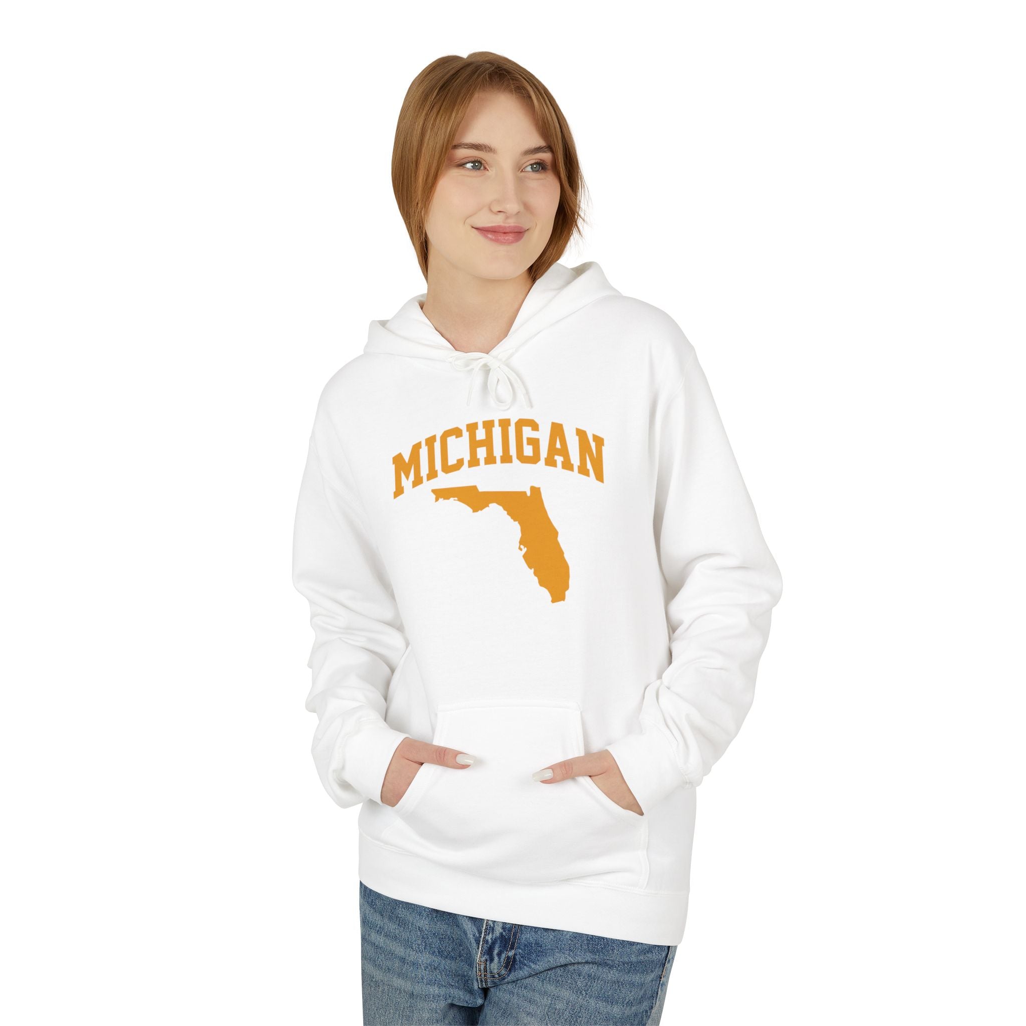 Michigan/Florida Snowbird Satire Hoodie | Winter Migration Sweatshirt