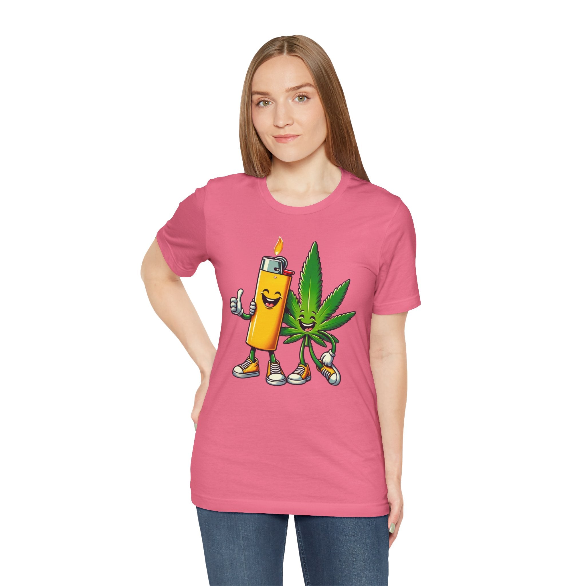 Best Buds Weed T-Shirt | Leaf and Lighter Tee - Deez Teez