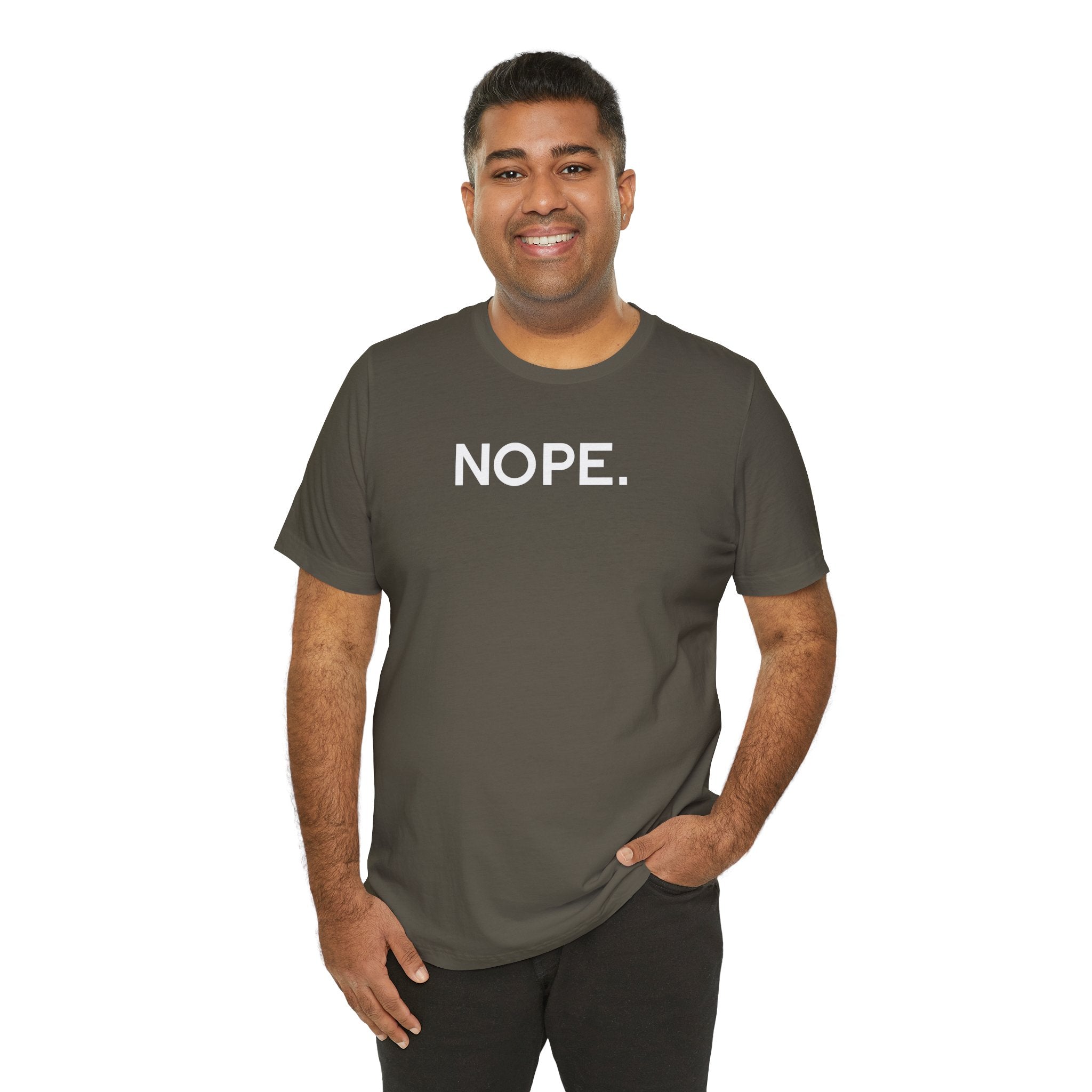 'Nope' Bold Statement Unisex Crewneck T-Shirt - Deez Teez