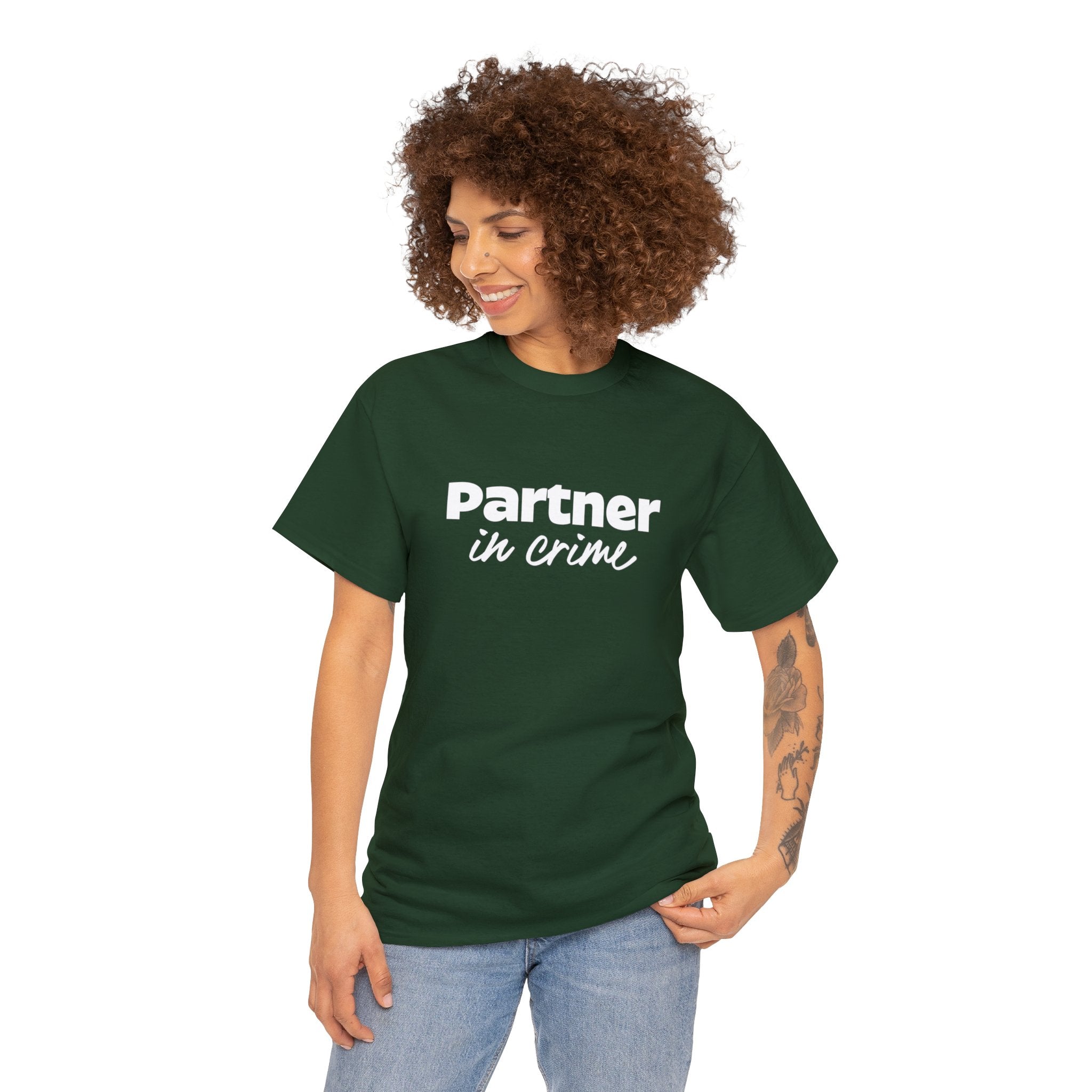 Dynamic Duo 'Partner in Crime' Couples T-Shirt - Deez Teez