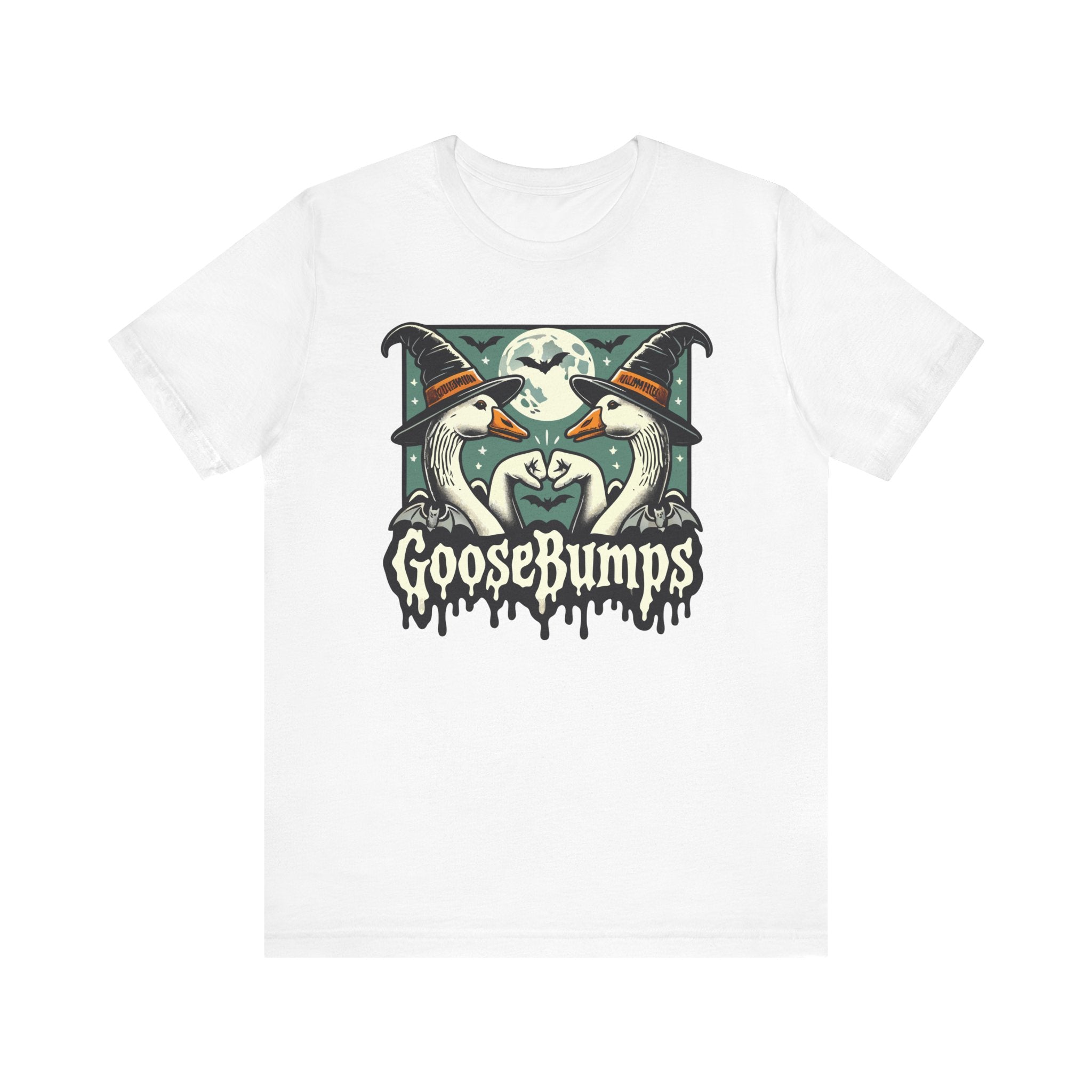 "GooseBumps" T-Shirt | Fist-Bumping Geese Funny Graphic T-Shirt - Deez Teez