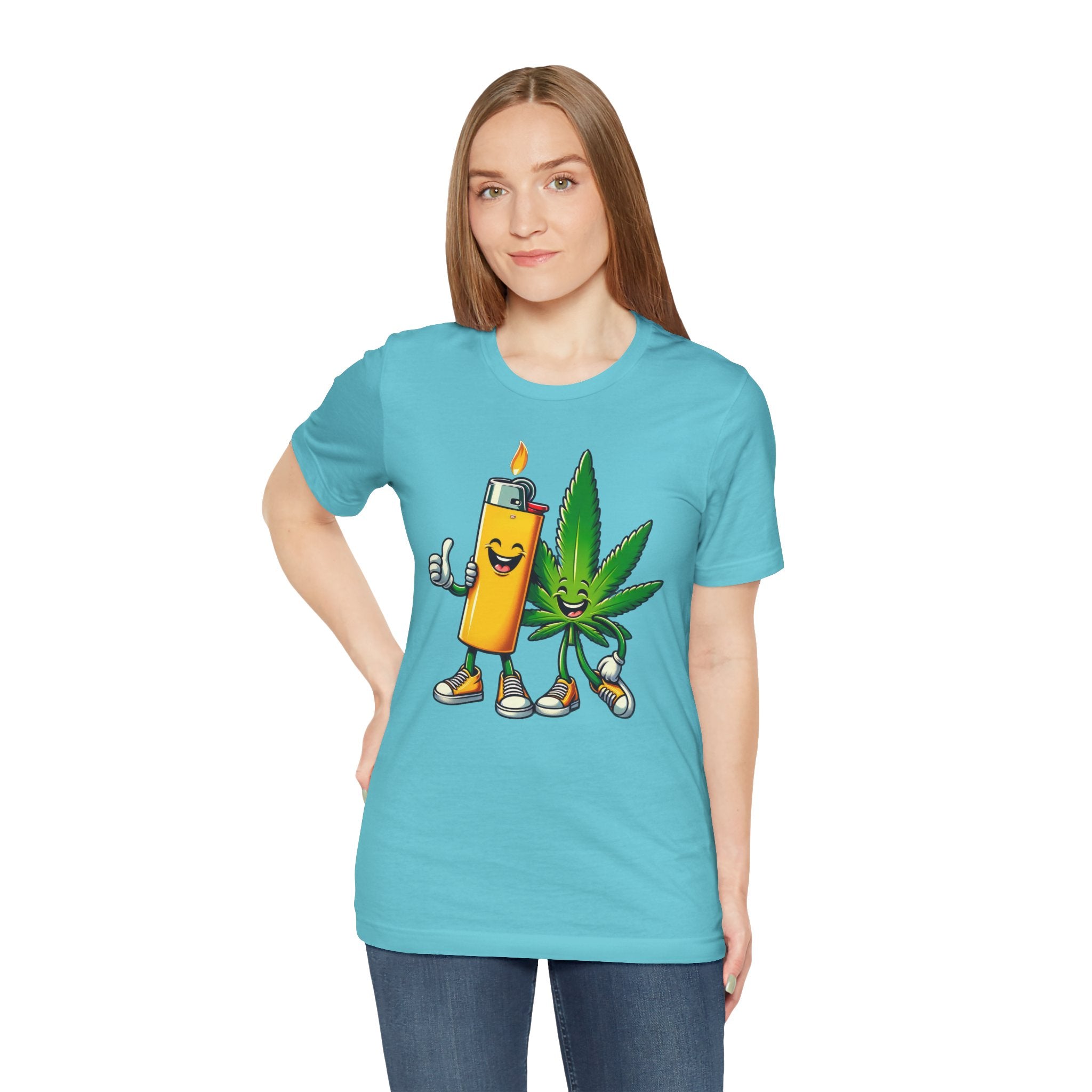 Best Buds Weed T-Shirt | Leaf and Lighter Tee - Deez Teez