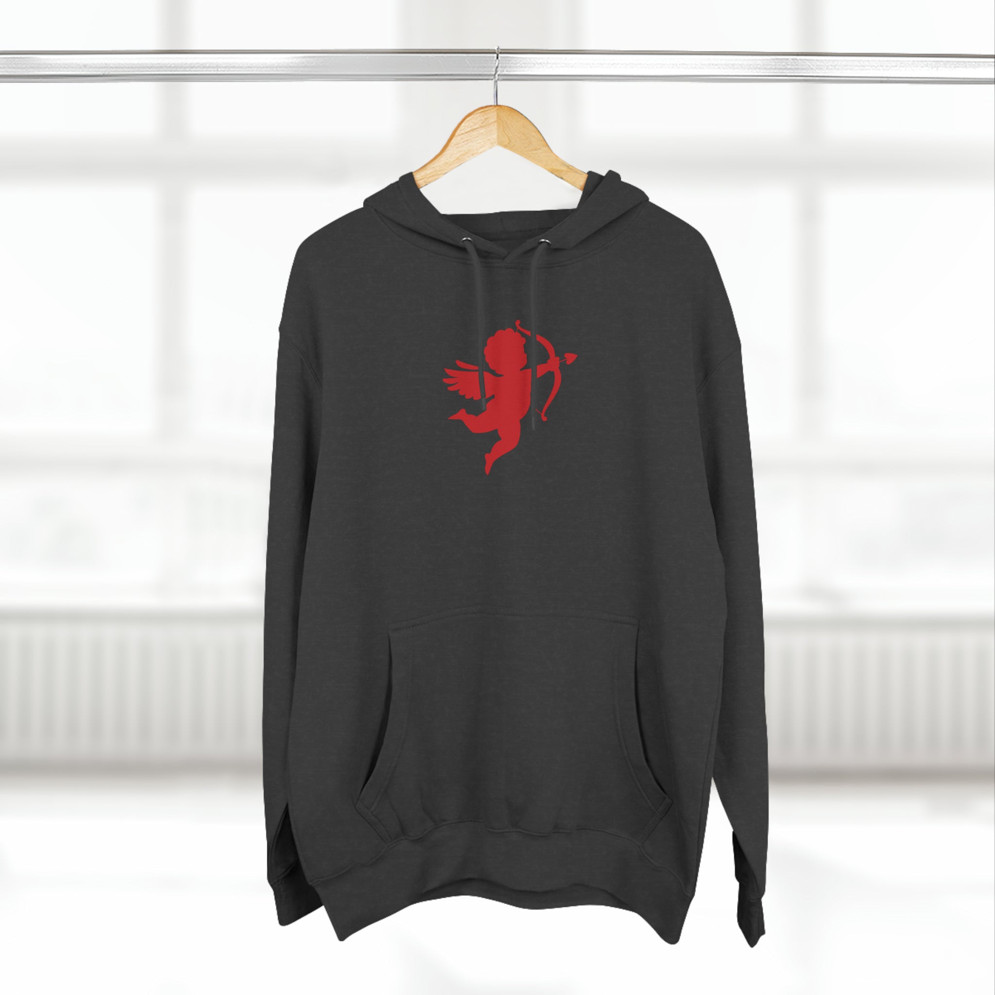 Cupid Silhouette Valentine Graphic | Valentine's Day Hoodie | Cupid's Arrow Design - Deez Teez