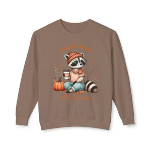 'Feral Girl Autumn' Pullover Crewneck Sweatshirt | Fall Apparel - Deez Teez