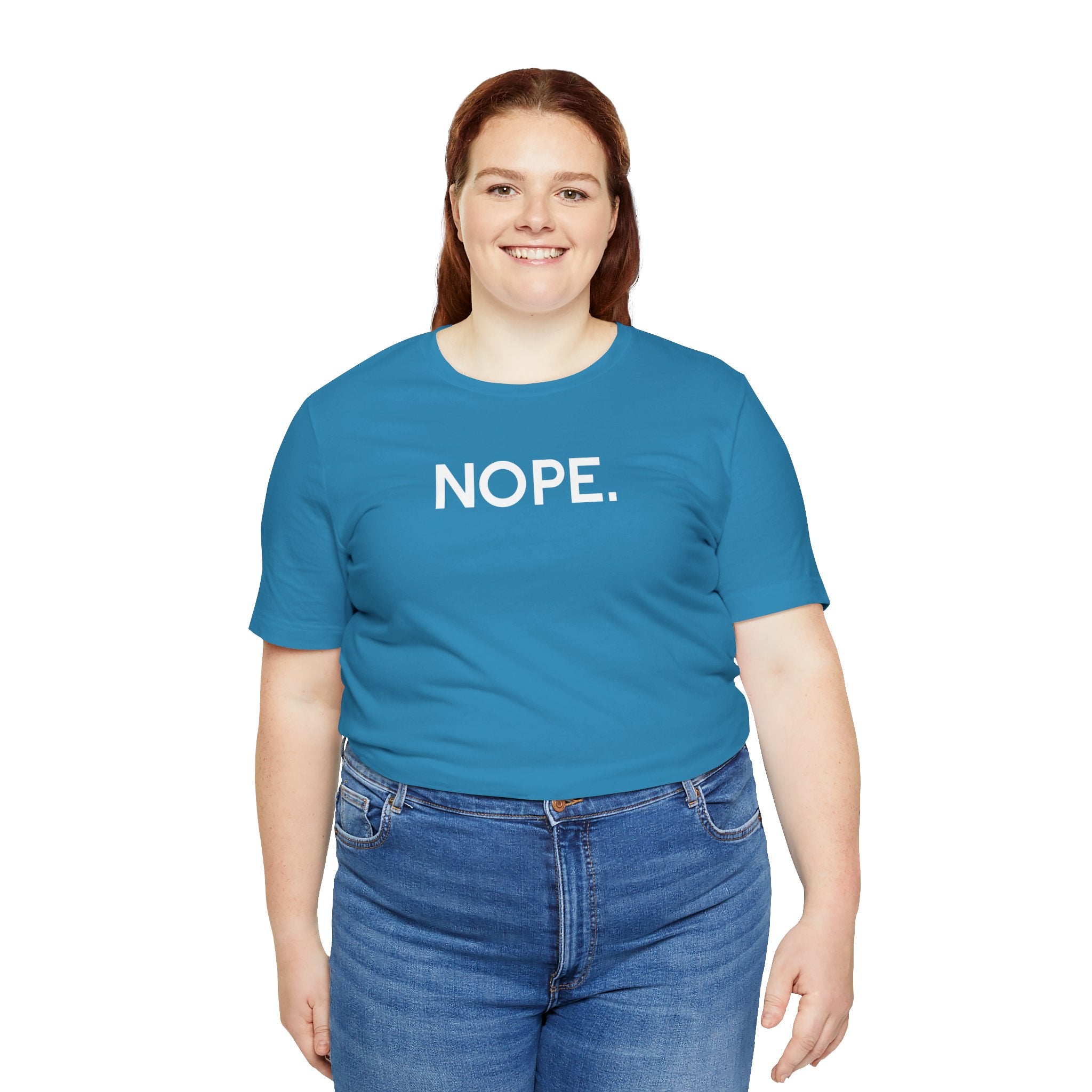 'Nope' Bold Statement Unisex Crewneck T-Shirt - Deez Teez