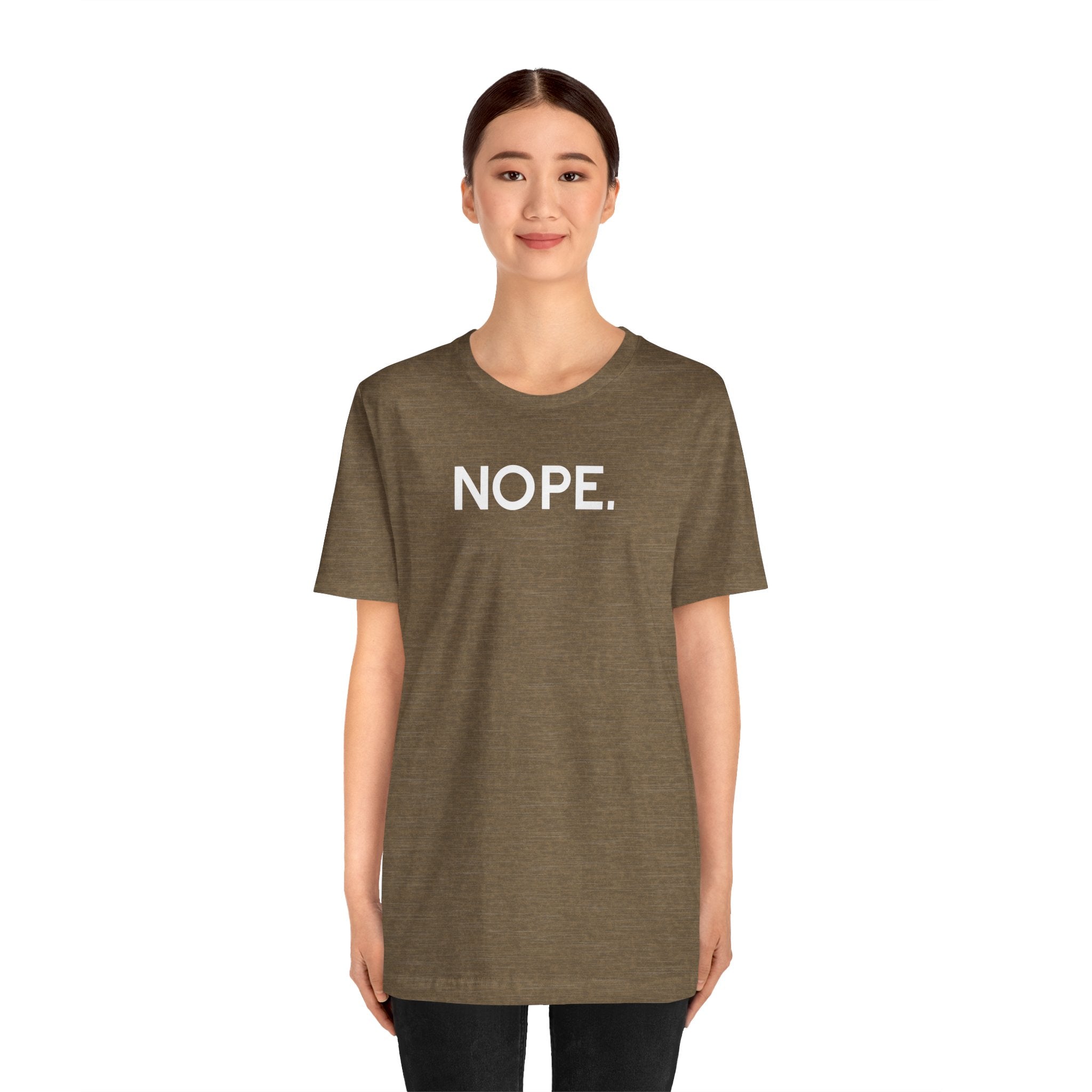 'Nope' Bold Statement Unisex Crewneck T-Shirt - Deez Teez