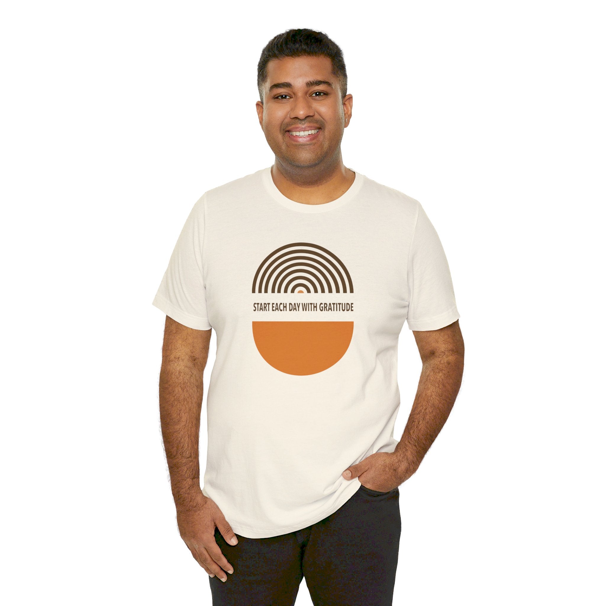 Start Each Day with Gratitude T-Shirt | Inspirational Morning Message Tee - Deez Teez