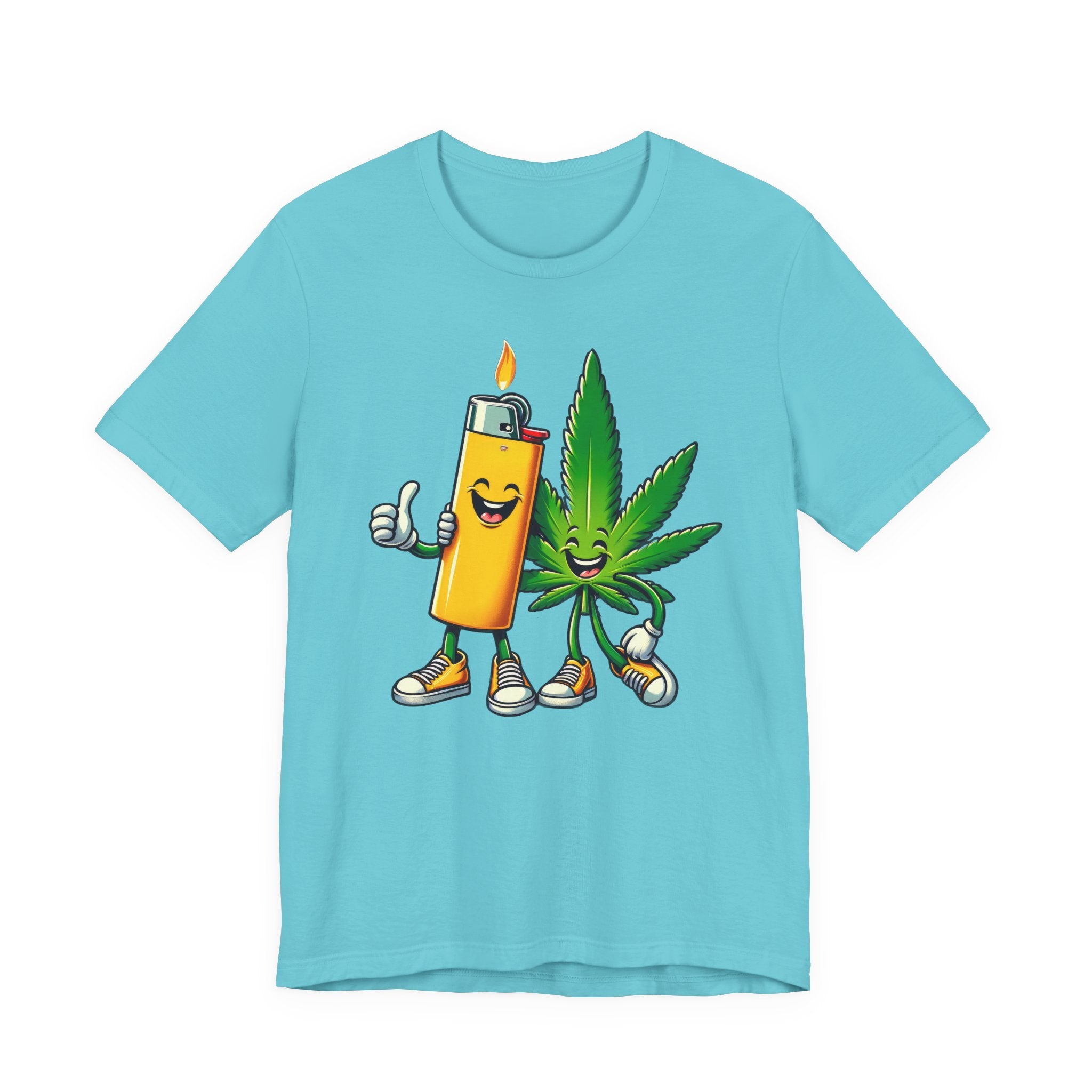 Best Buds Weed T-Shirt | Leaf and Lighter Tee - Deez Teez