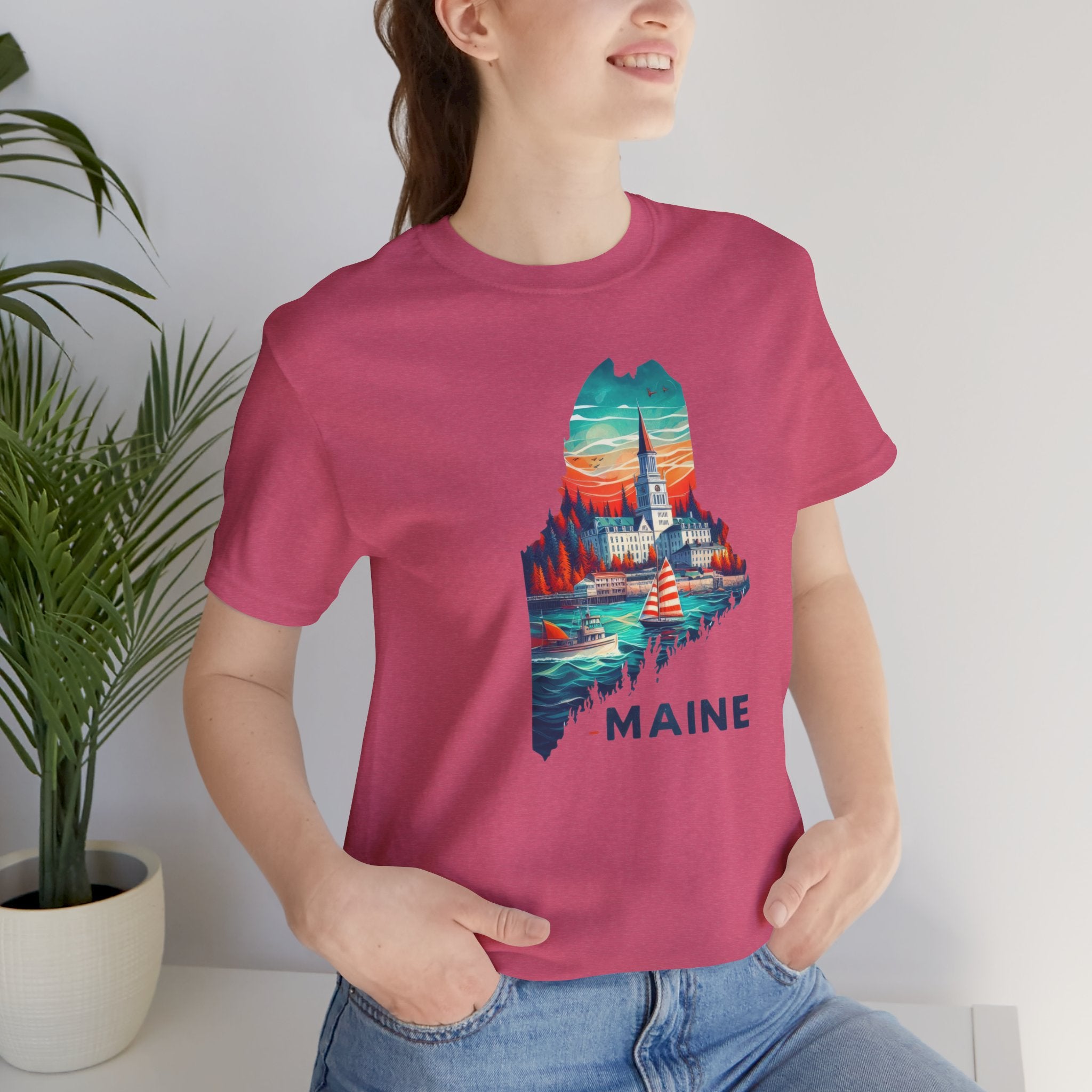 Maine State Pride Tee | State of Main Colorful Graphic Tshirt - Deez Teez